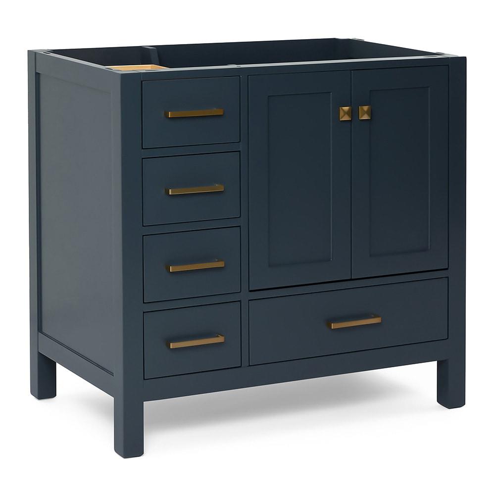 Ariel A037s-R-Bc Cambridge 36" Single Free Standing Wood Vanity Cabinet Only - Blue
