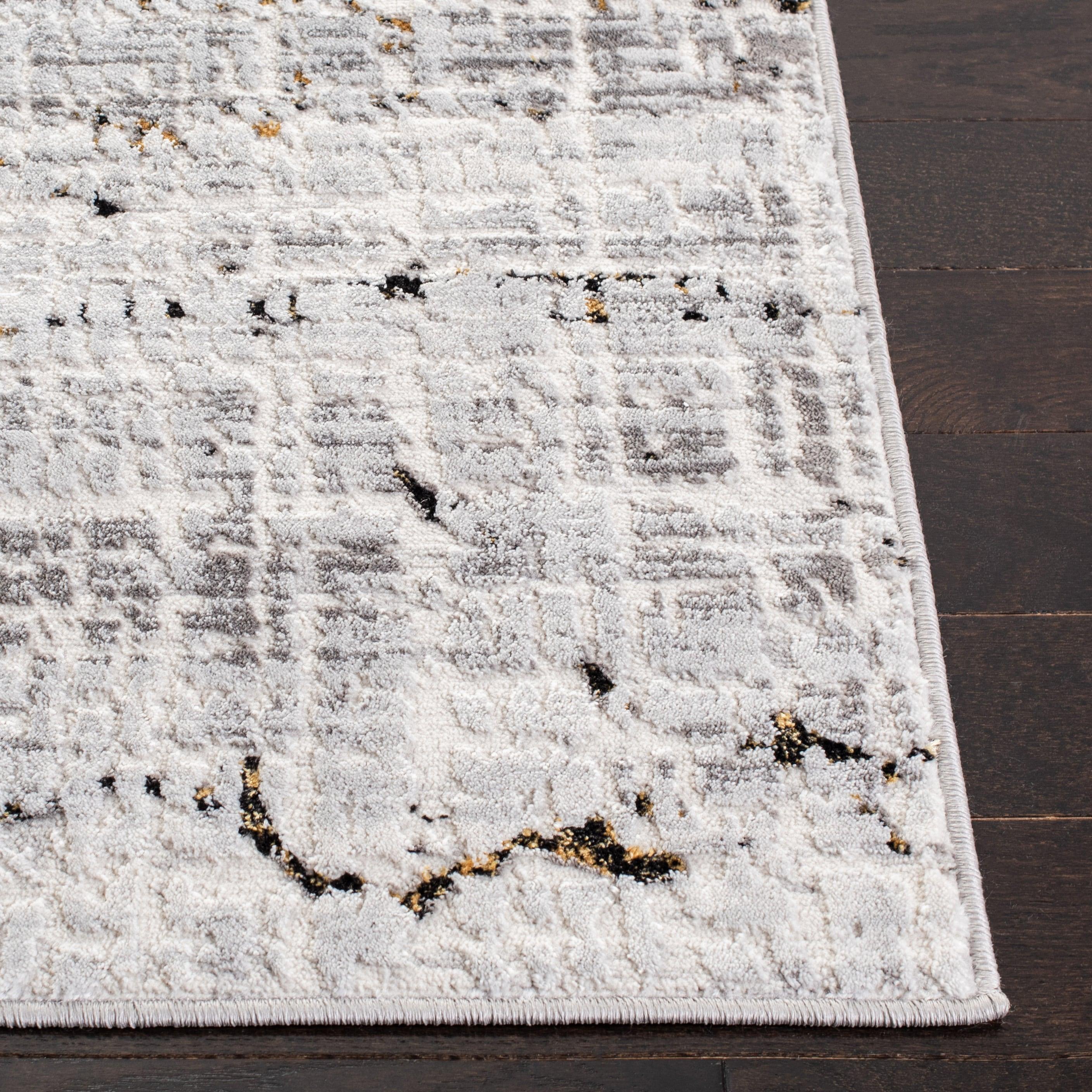 Amelia ALA248 Power Loomed Area Rug - Grey/Gold - 4'5"x6'5" - Safavieh.