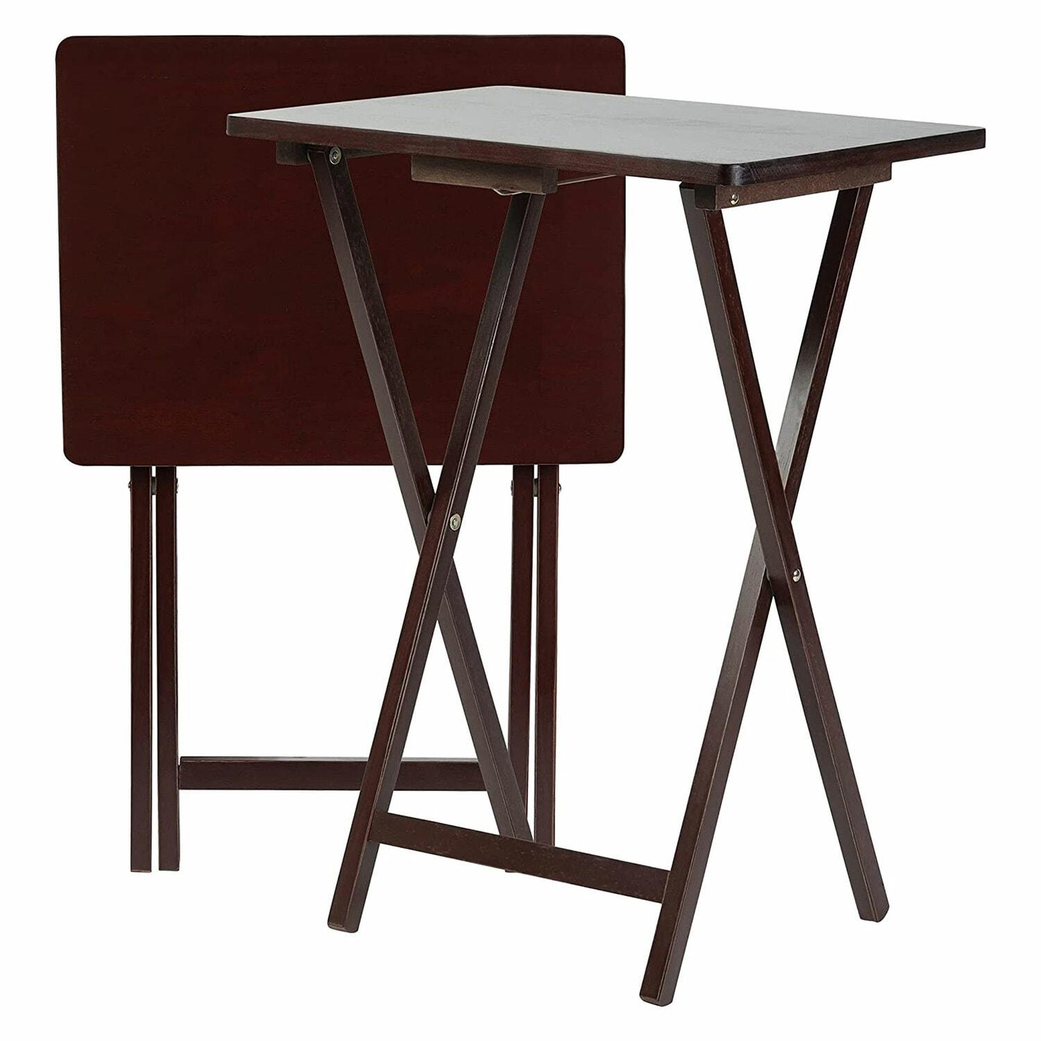 19.09'' Solid Wood Rectangular Portable Folding Table (Set of 2)
