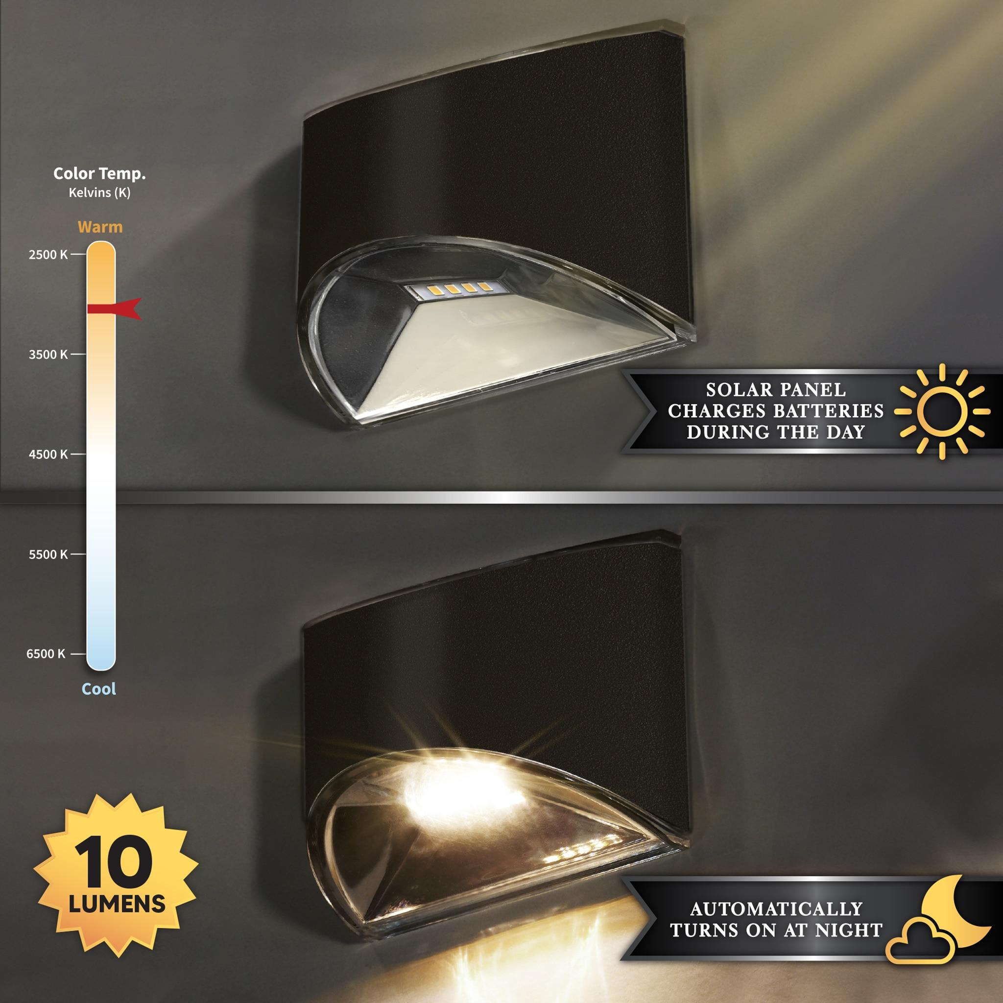 Classy Caps Stainless Steel Solar Powered Integrated LED Metal Deck Light