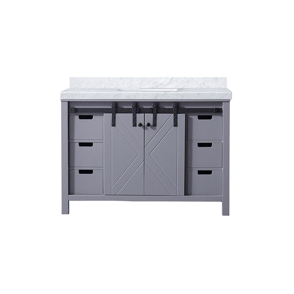 Marsyas 48'' Single Bathroom Vanity with Carrara Marble Top