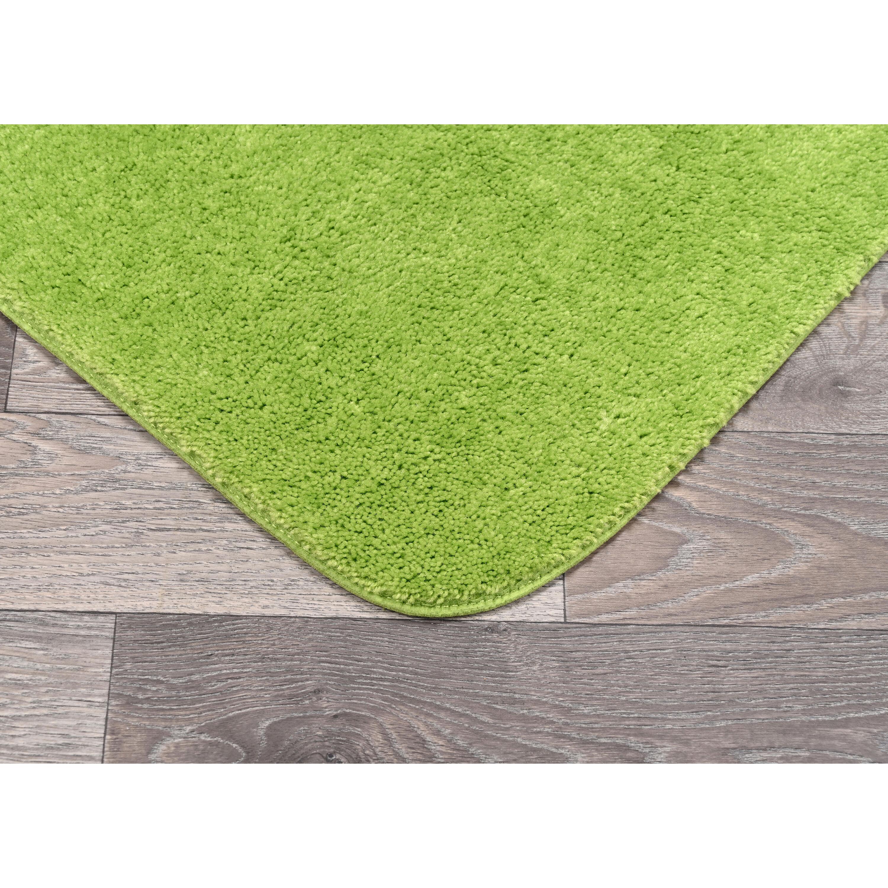 2pc Traditional Nylon Washable Bathroom Rug Set Lime - Garland Rug: Machine Made, Tufted, Latex Backing