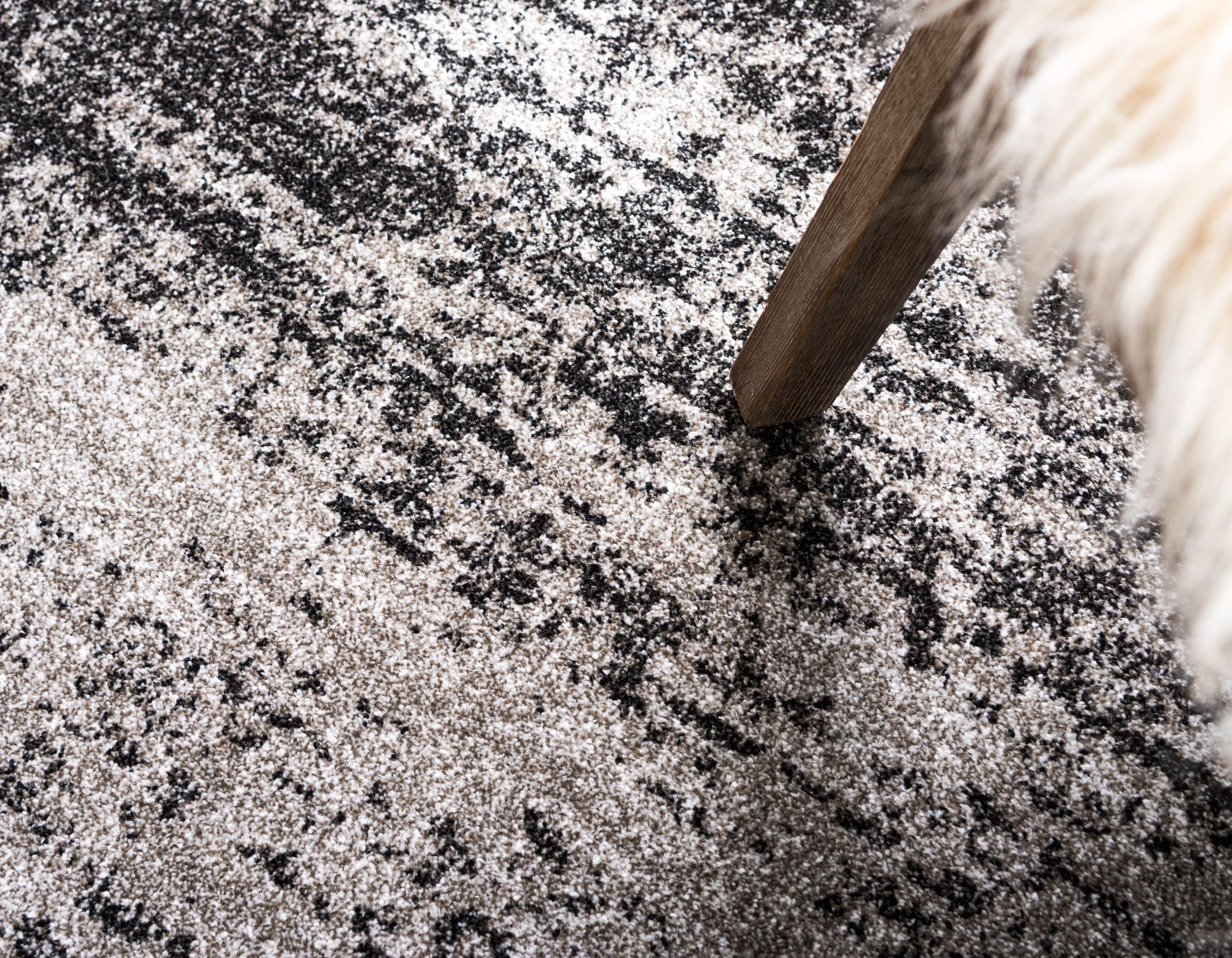Unique Loom Del Mar Collection Area Rug - Lucille (7' 10" x 11' Rectangle Dark Gray/Ivory)