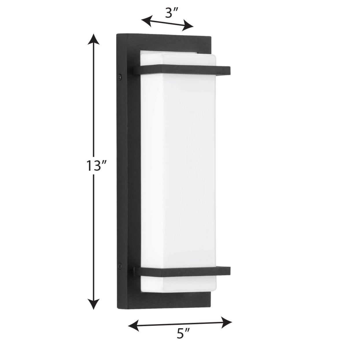 Progress Lighting Z-1080 LED Outdoor Sconce, 1 Light, Wall Light, Black Finish, Acrylic Shade