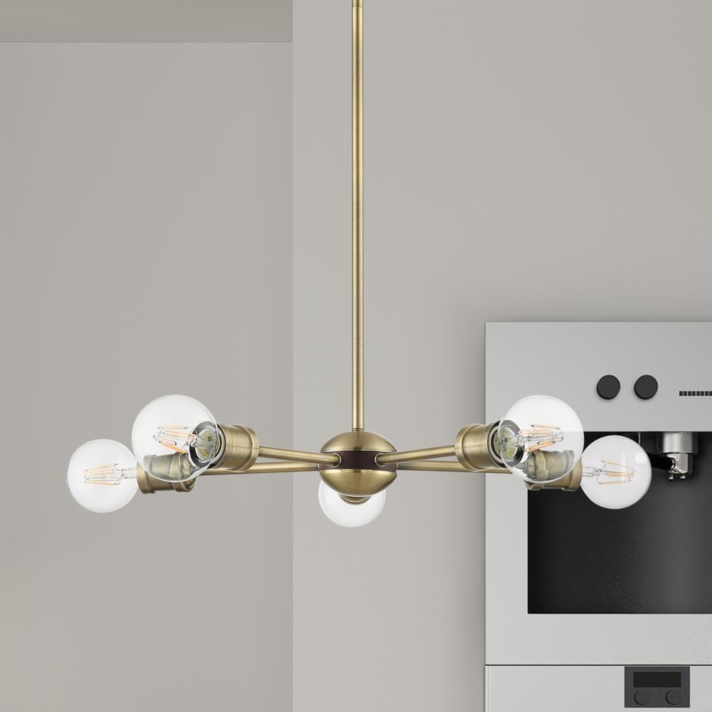 Livex Lighting Lansdale 5 - Light Chandelier in  Antique Brass/Bronze