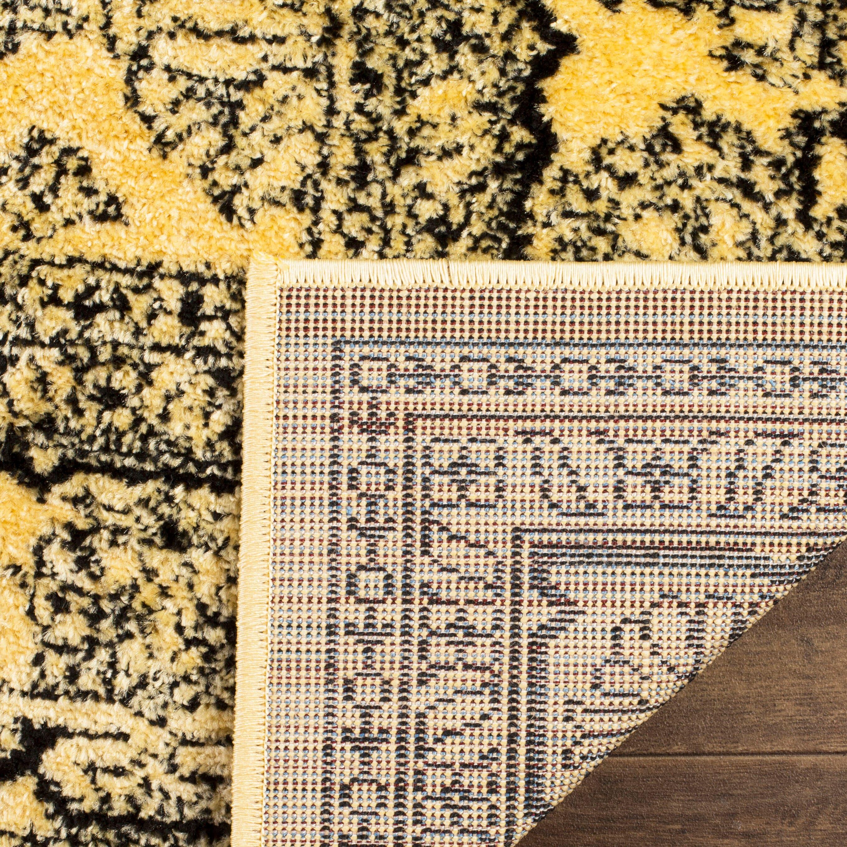 Adirondack ADR108 Power Loomed Area Rug - Gold/Black - 5'1"x7'6" - Safavieh.