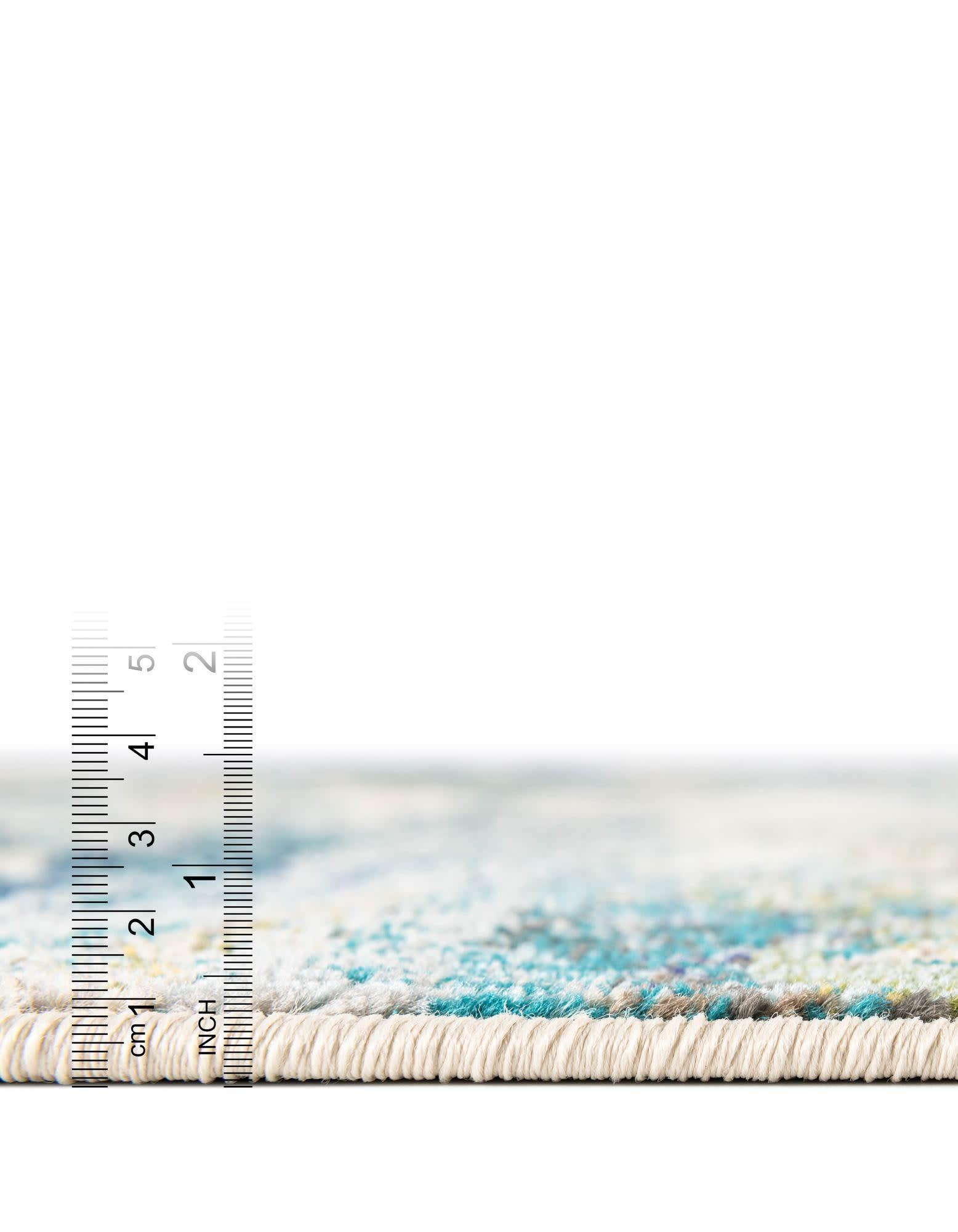 Unique Loom 3' 3 x 5' 3 Chromatic Avalon Light Blue Area Rug