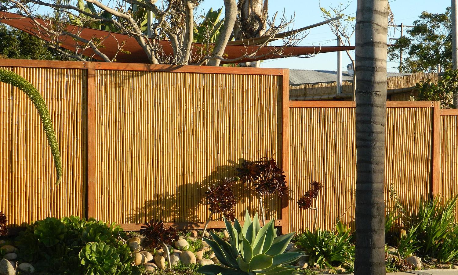 Backyard X-Scapes Natural Bamboo Fencing Decorative No Dig Fence Panels 3/4" D