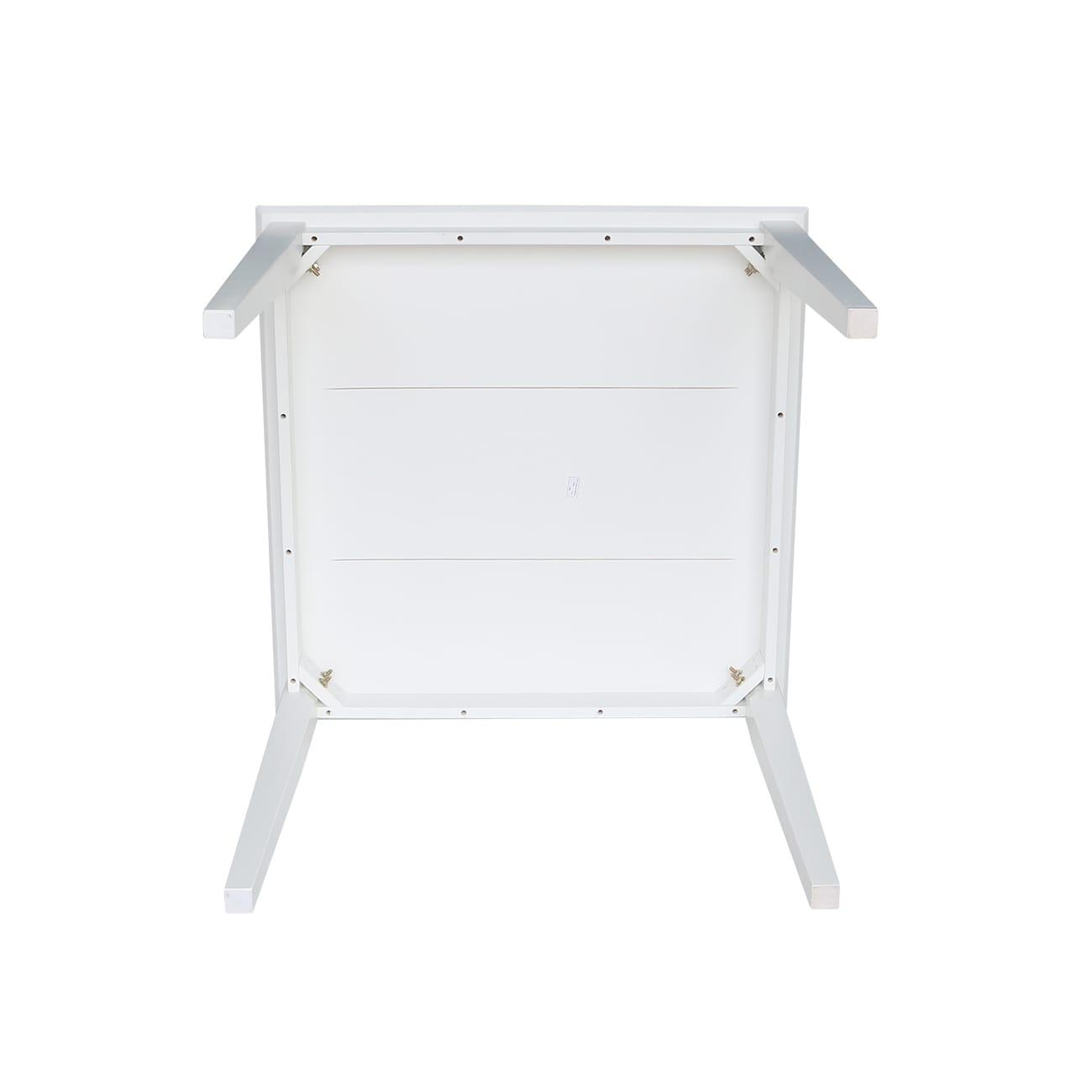 International Concepts Solid Wood Top Table - Dining Height - in White