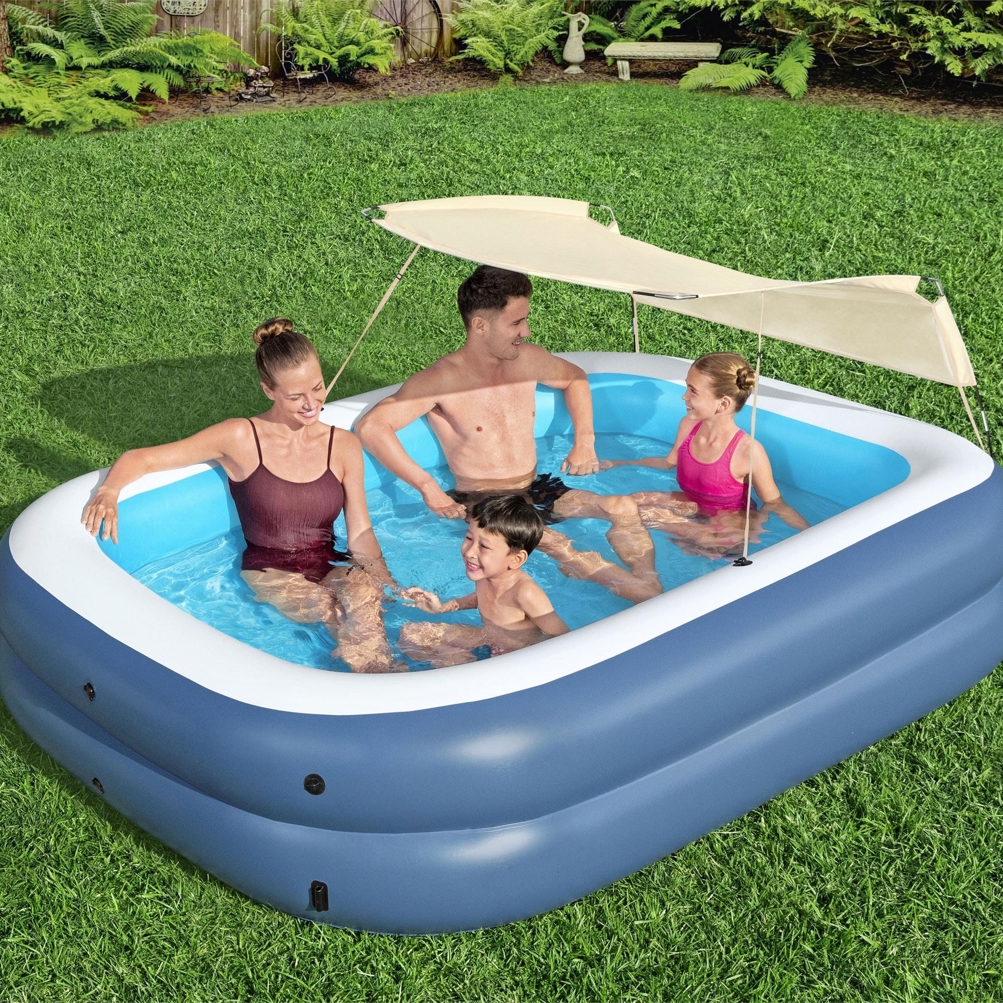 Bestway Plastic Rectangle Inflatable Pool 55'' H x 70'' W x 100'' L