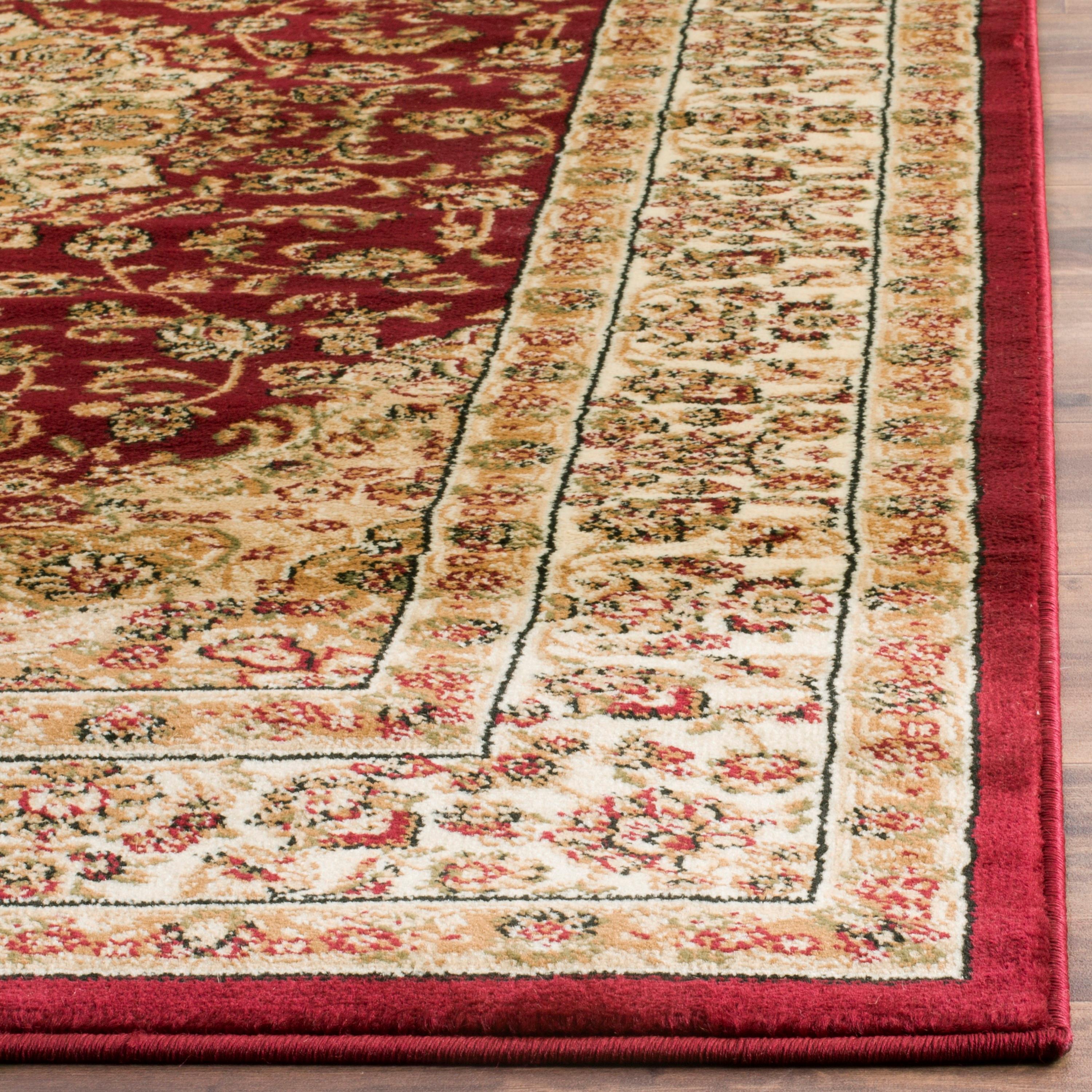 Lyndhurst LNH222 Power Loomed Runner Rug - Red/Ivory - 2'3"x6' - Safavieh