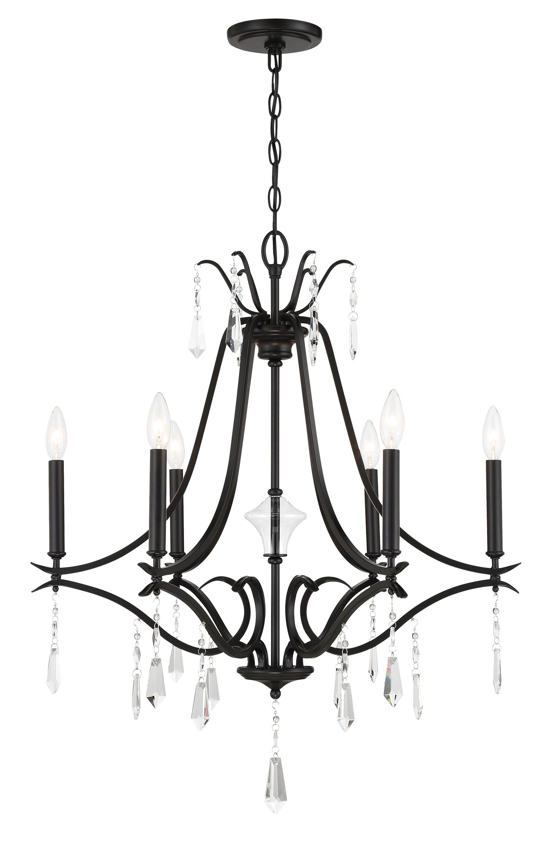 4446-66A-Minka Lavery-Laurel Estate - 6 Light Chandelier-31.75 Inches Tall and 26.75 Inches Wide-Coal Finish    -Traditional Installation