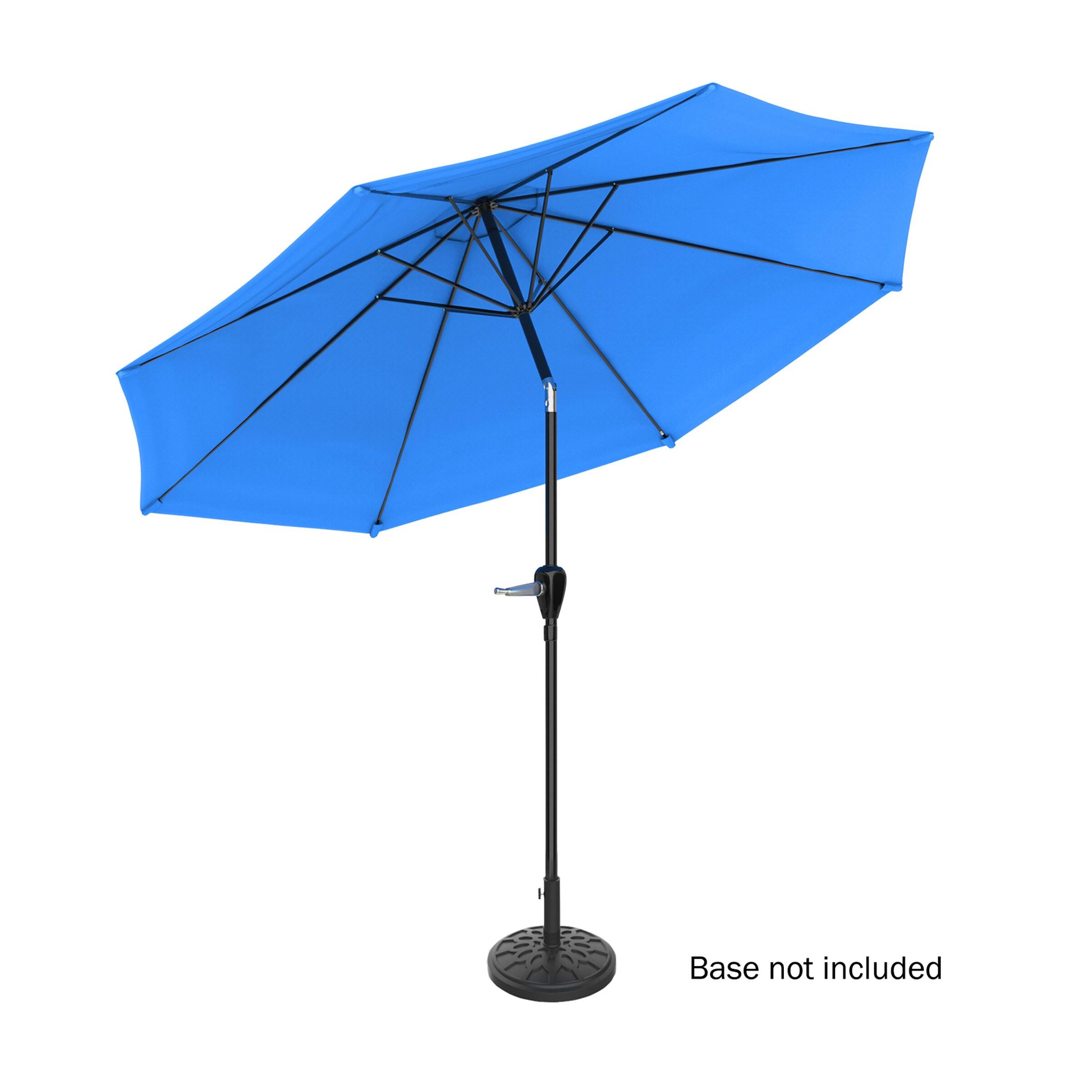 Nature Spring 10' Auto-Tilt Patio Umbrella - Blue