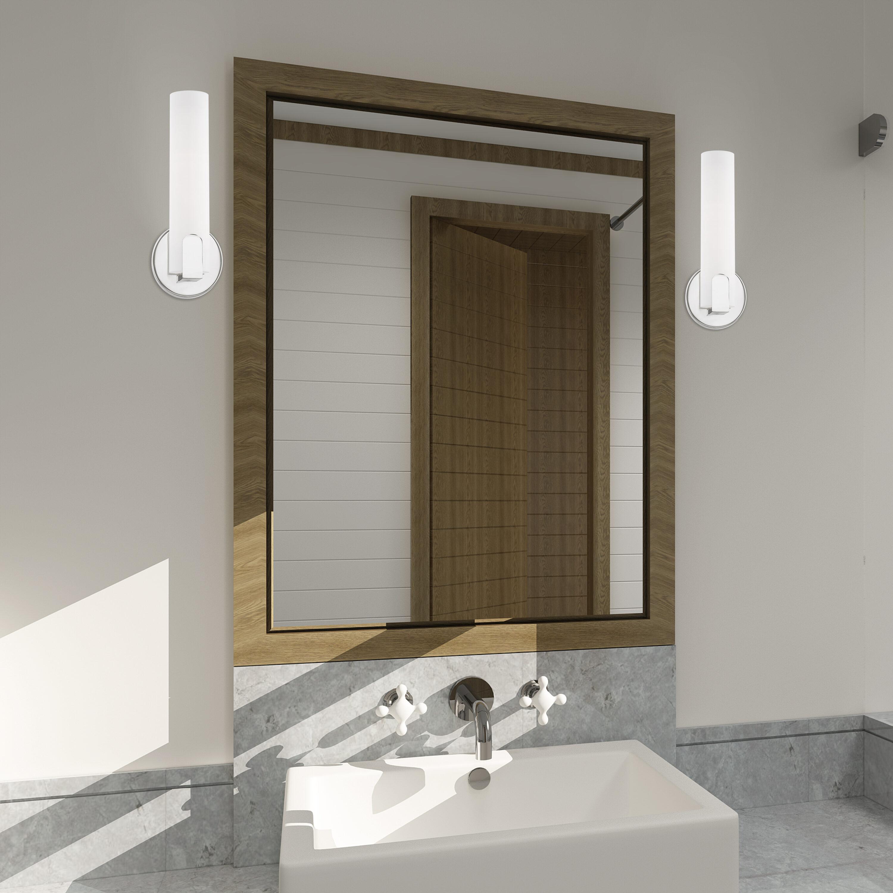 Livex Lighting Lund 8W LED Contemporary Metal ADA Wall Sconce in Polished Chrome