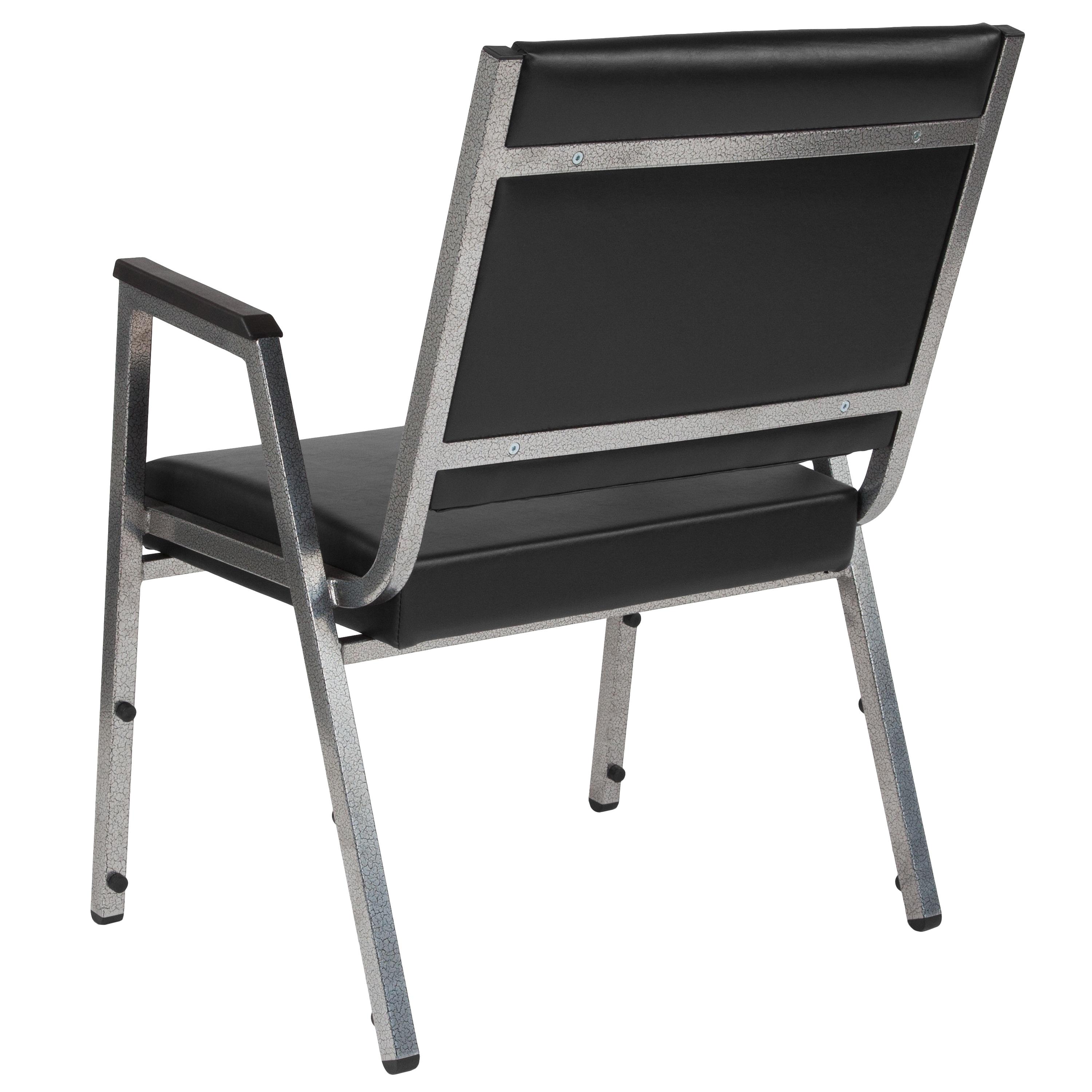 Flash Furniture HERCULES Series 1000 lb. Rated Black Antimicrobial Vinyl Bariatric Medical Reception Arm Chair