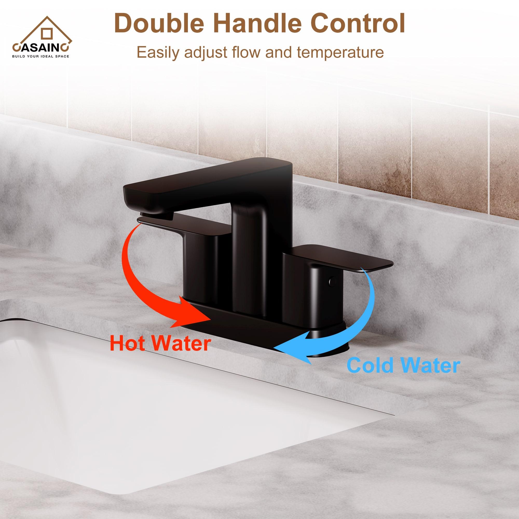 Probe Drop-In 2-handle Bathroom Faucet with Drain Assembly