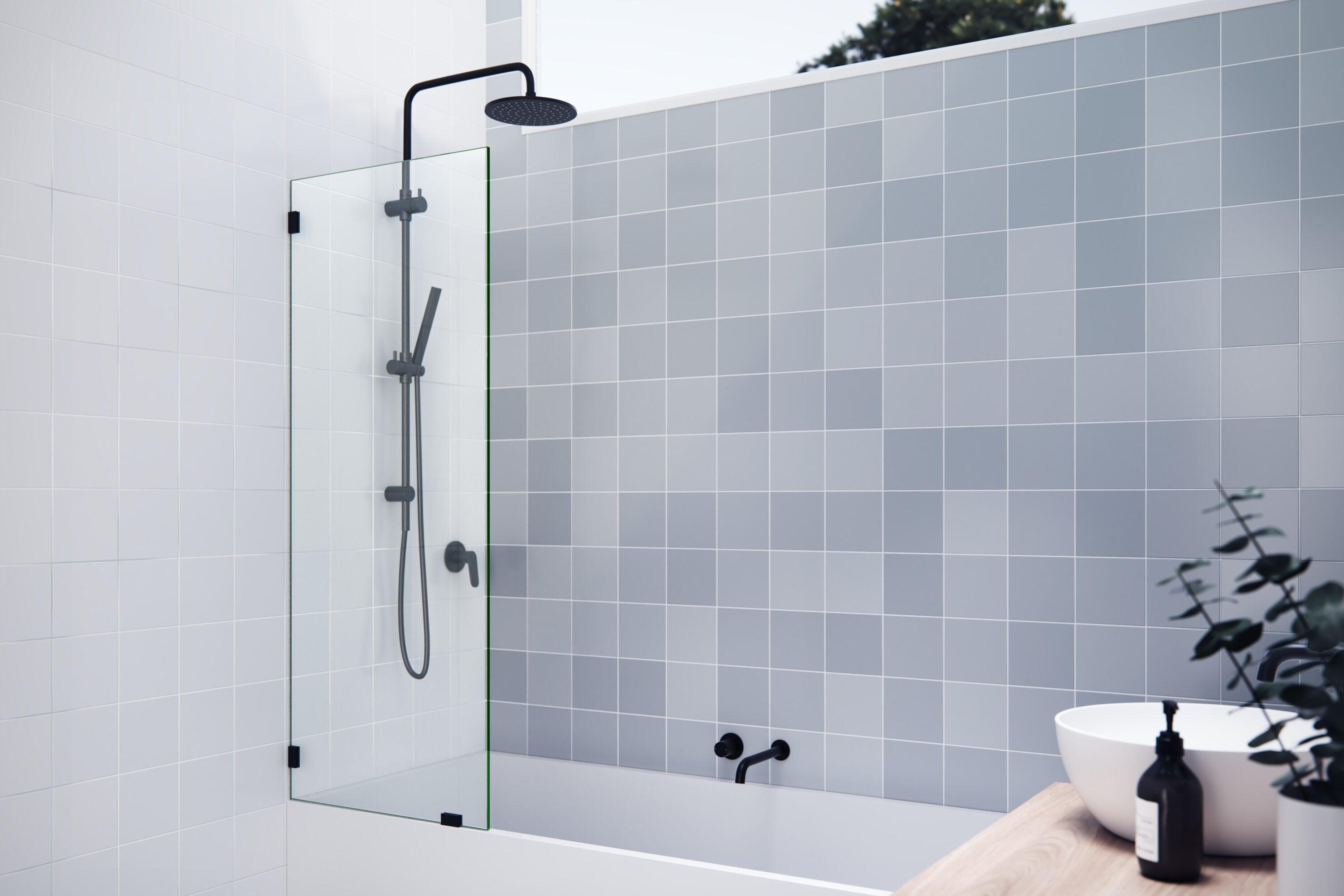 Vela 24 in. x 58.25 in. Frameless Single Fixed Bath Panel