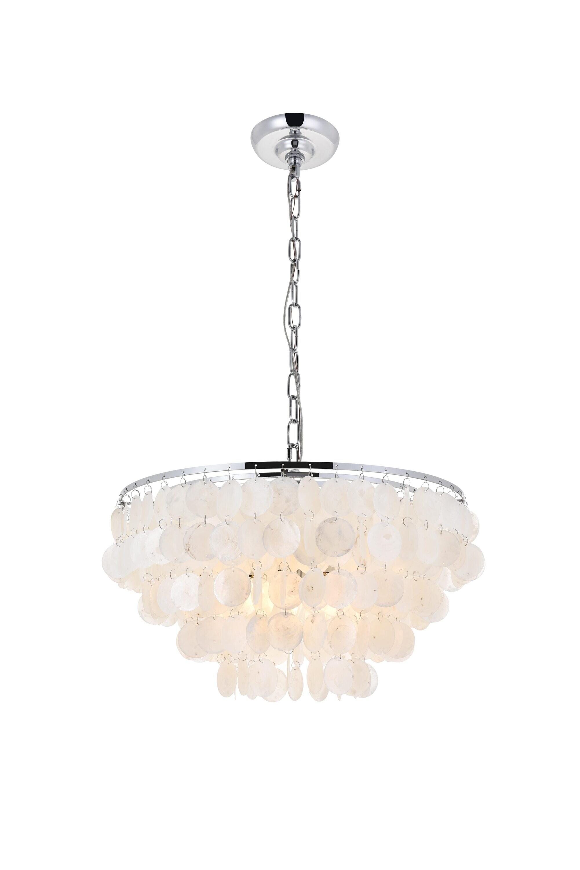 Elegant Lighting Selene 4 light Chrome Pendant