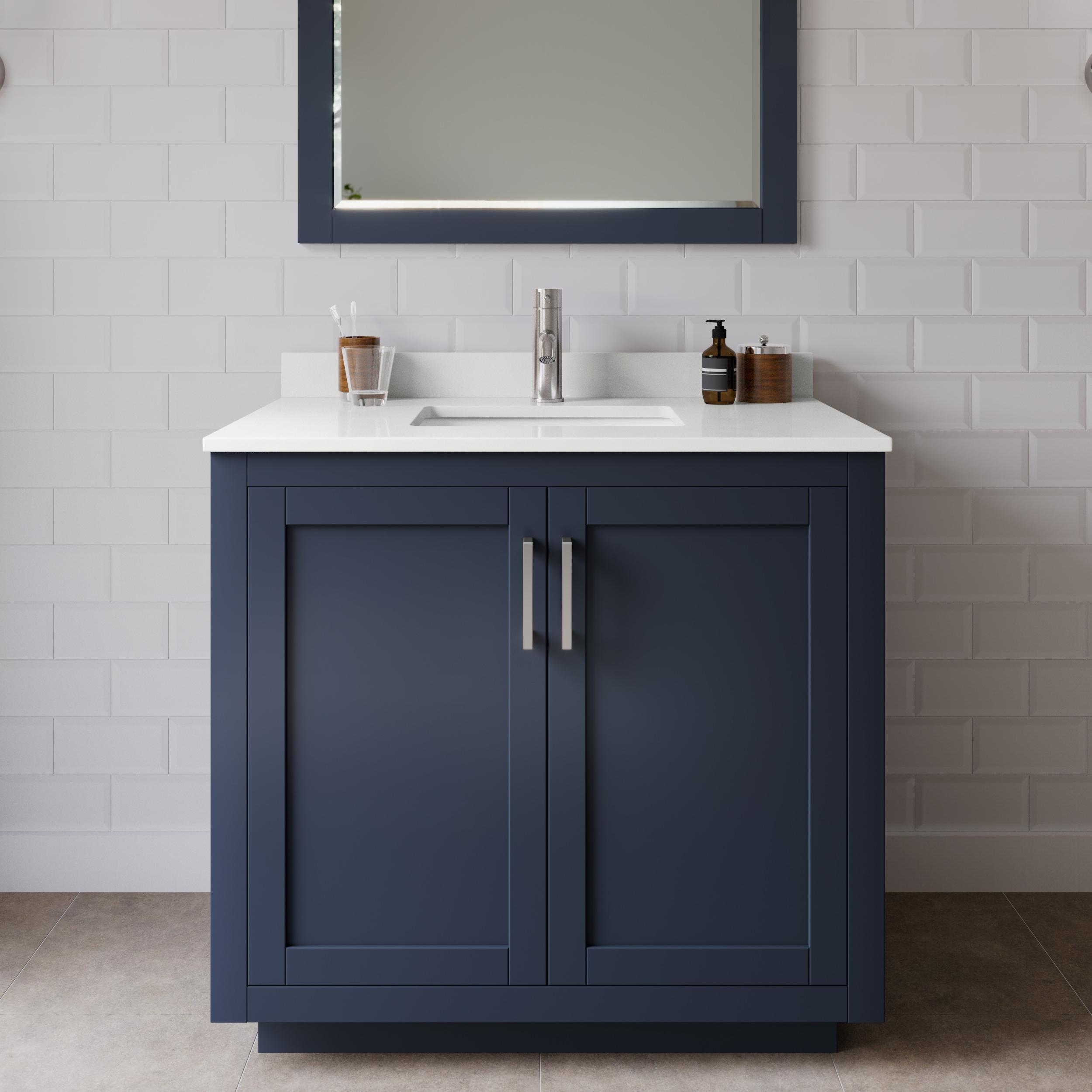 Miranda 36" Freestanding Single Bathroom Vanity with Quartz Top