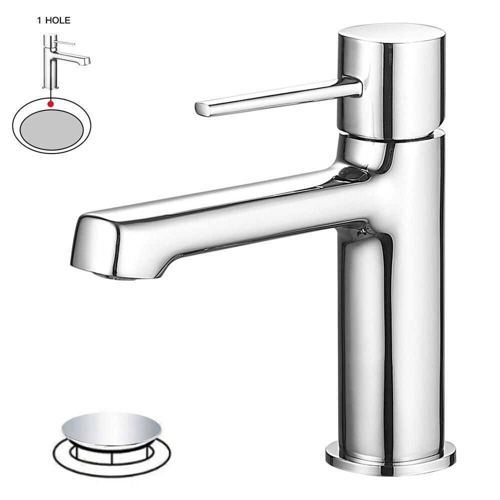 BWE Single Handle Single Hole Modern Bathroom Faucet Bathroom Drip-Free Vanity Sink Faucet