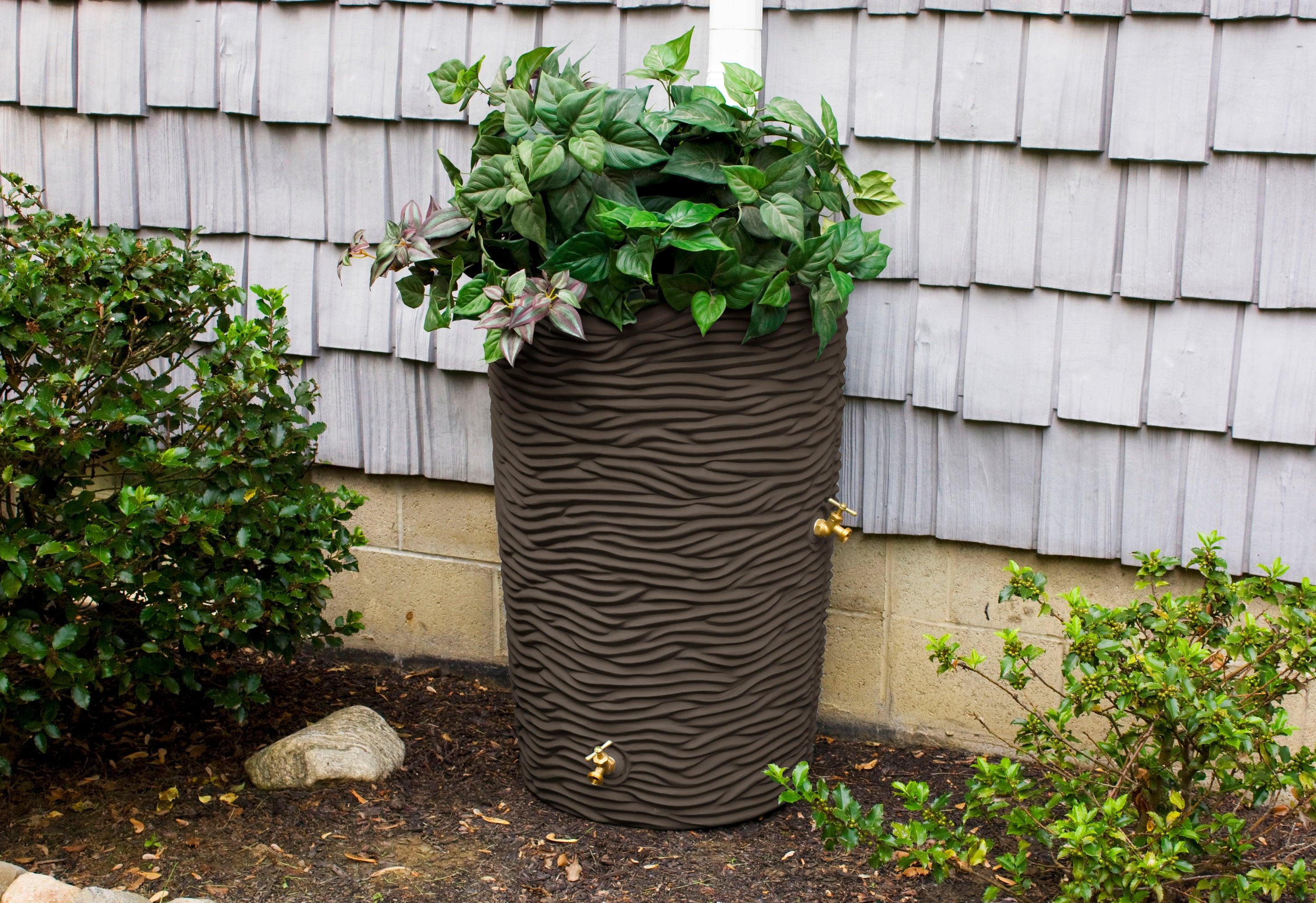 Good Ideas Good Ideas 50 Gallons Plastic Drainable Planter Rain Barrel