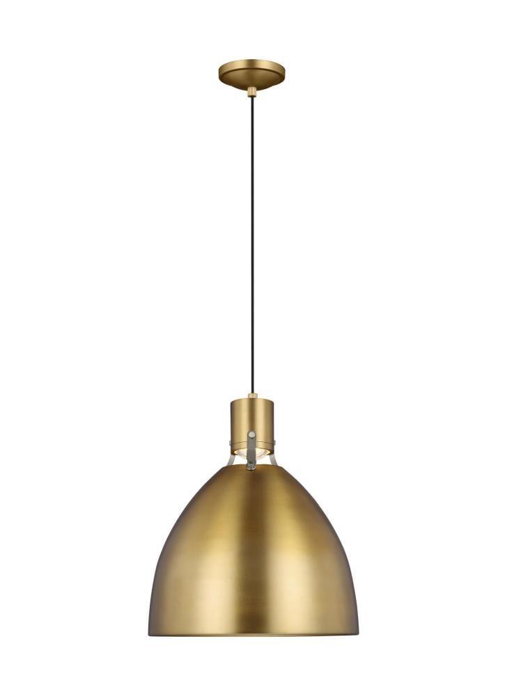 Brynne 19.75" Burnished Brass Minimalist LED Pendant Light