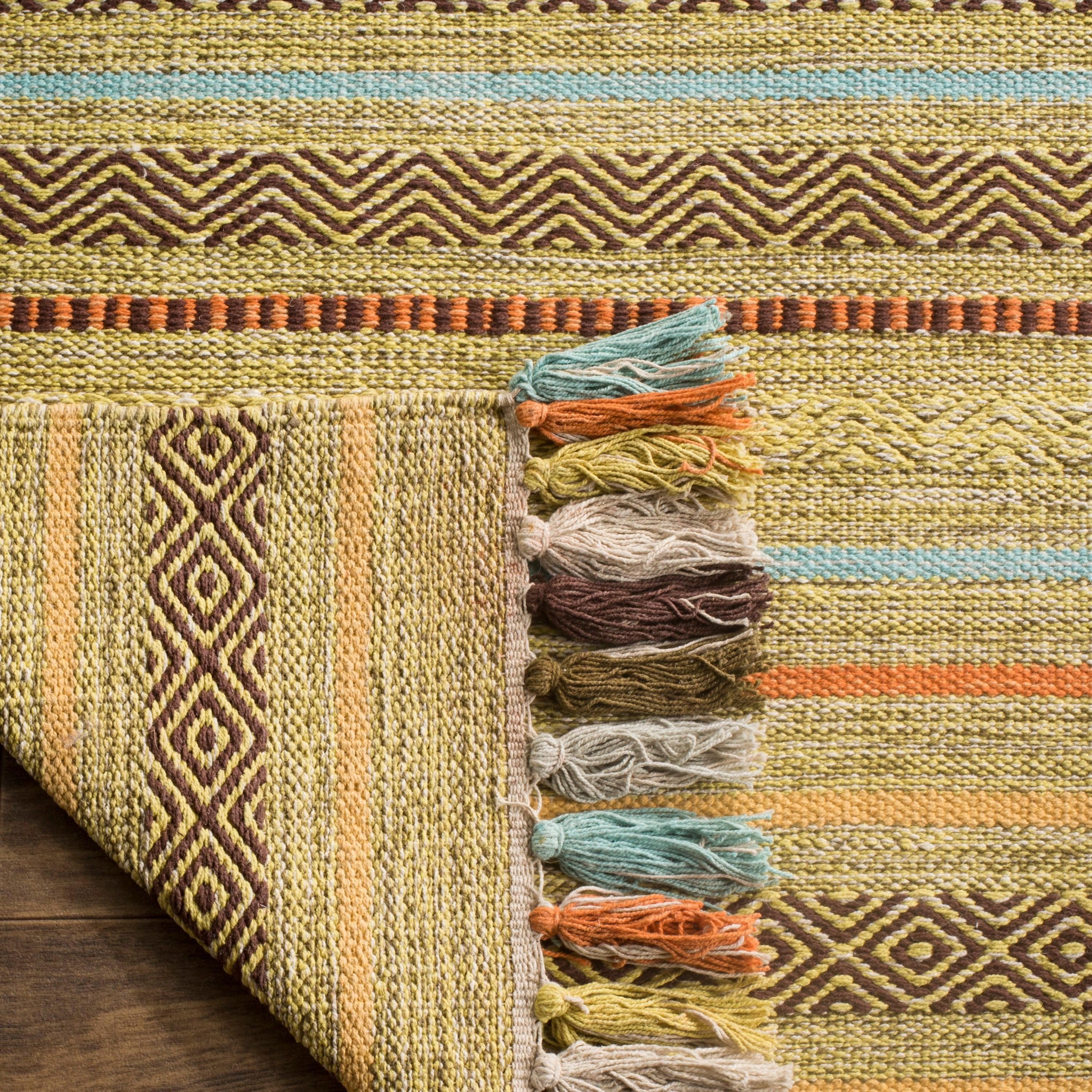Montauk MTK901 Hand Woven Indoor Runner Rug - Green/Multi - 2'3"x8' - Safavieh.