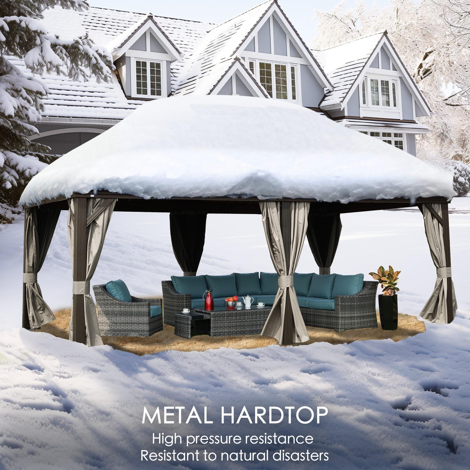 Kozyard 12ft x 12ft Hardtop Gazebo, Anti-weather
