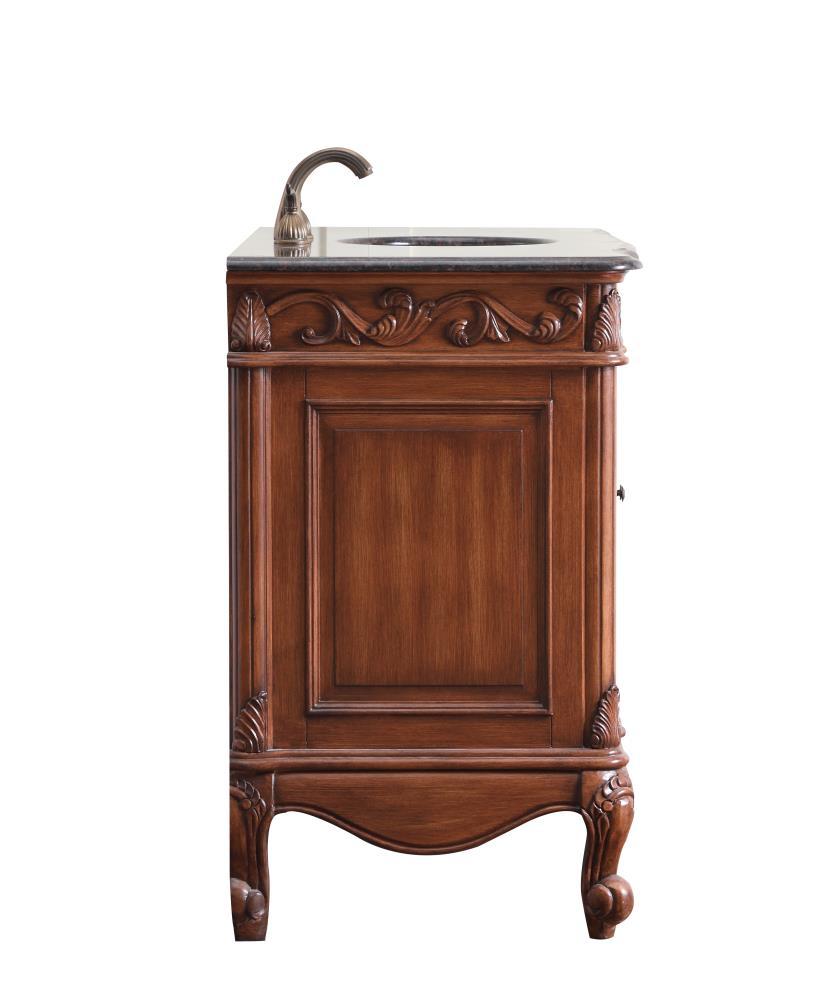 Elegant Decor Oakland 48" Single Marble Top Bathroom Vanity in Teak
