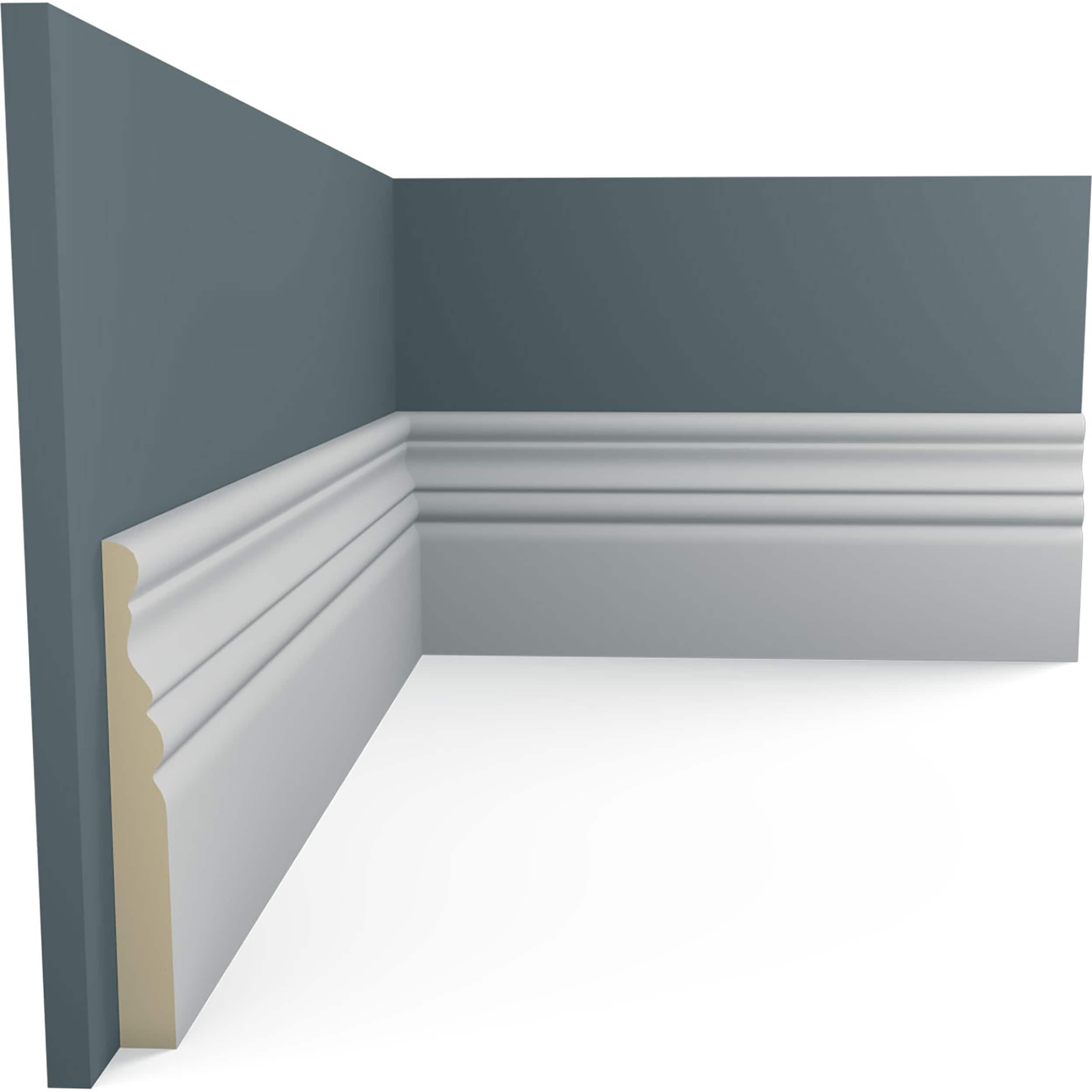 Ekena Millwork 4 1/2"H x 1/2"P x 94 1/2"L Kepler Baseboard Moulding
