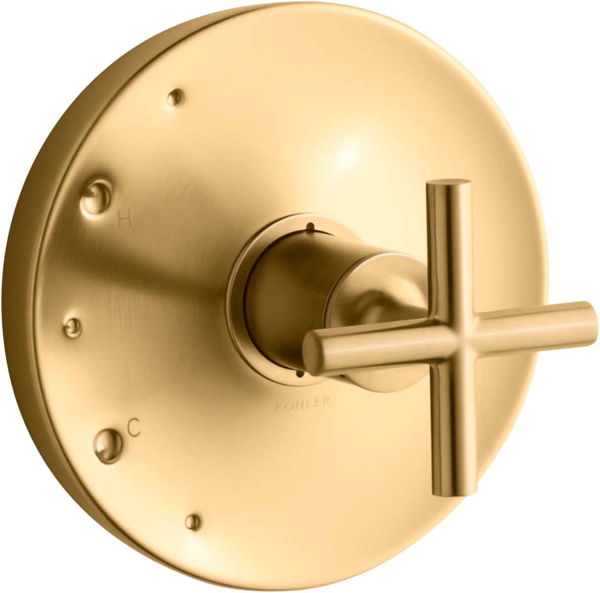Purist Kohler Rite-Temp Valve Trim with Cross Handle