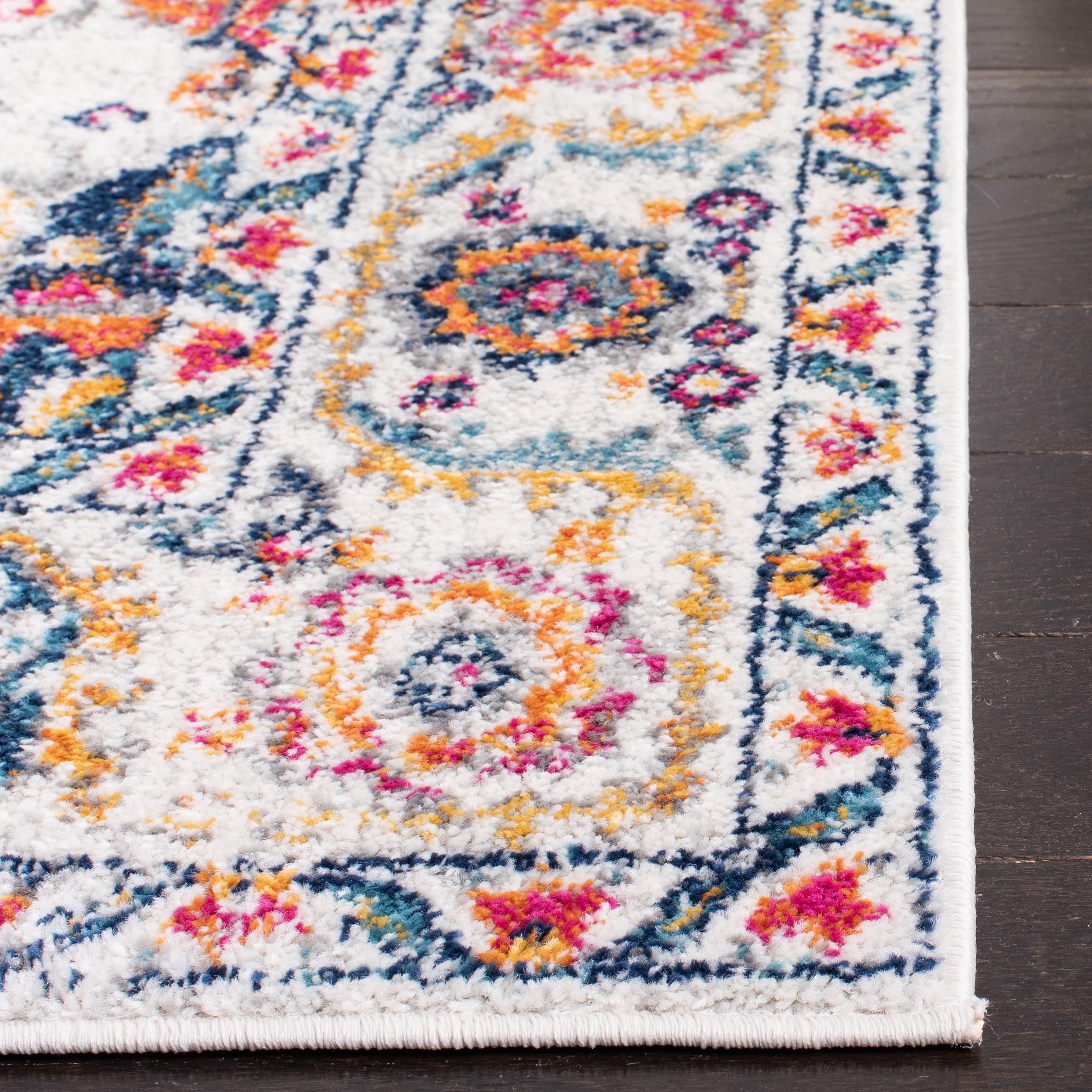 Madison MAD603 Power Loomed Area Rug - Fuchsia/Ivory - 4'x4' - Safavieh.