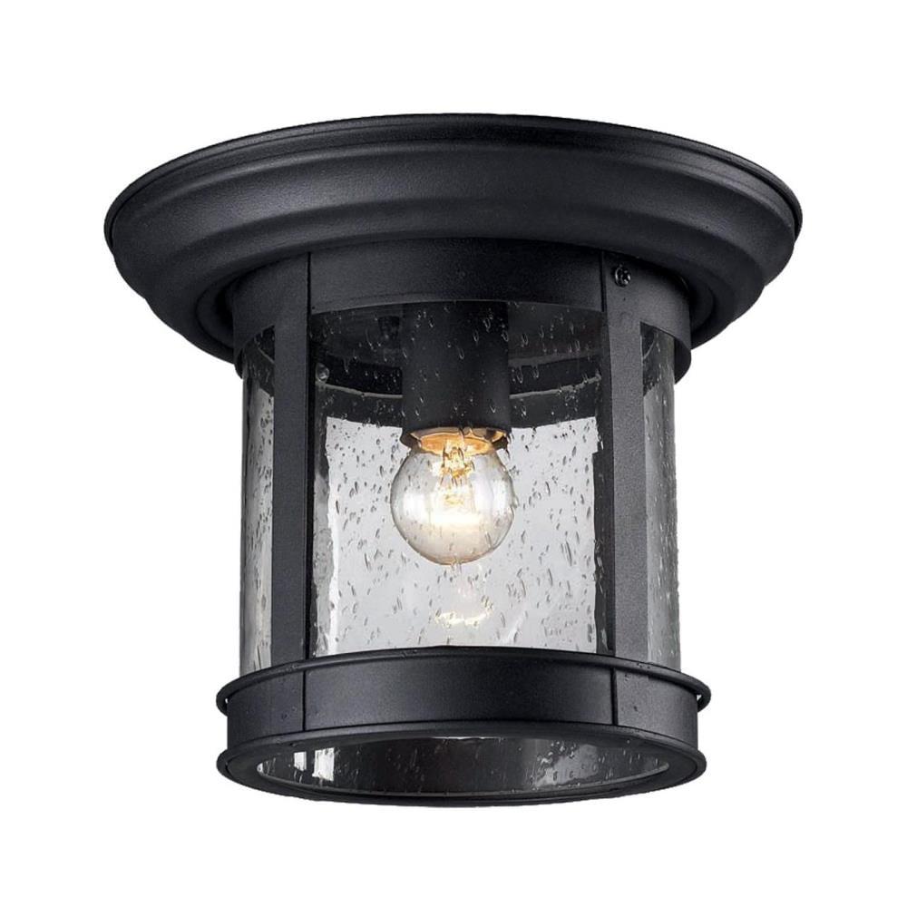 Z-Lite Outdoor Flush Mount 1 - Light Flush Mount in  Black