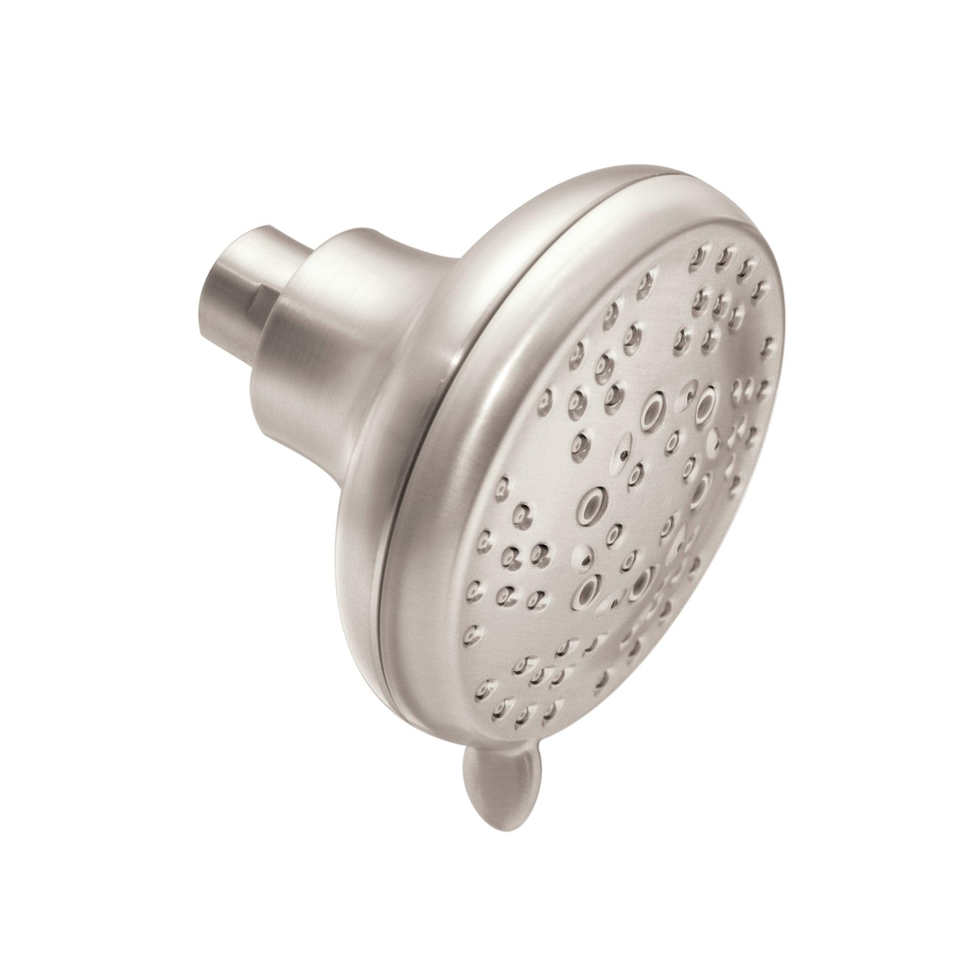 Brushed Nickel 4-Inch Five-Function Wall Mounted Showerhead