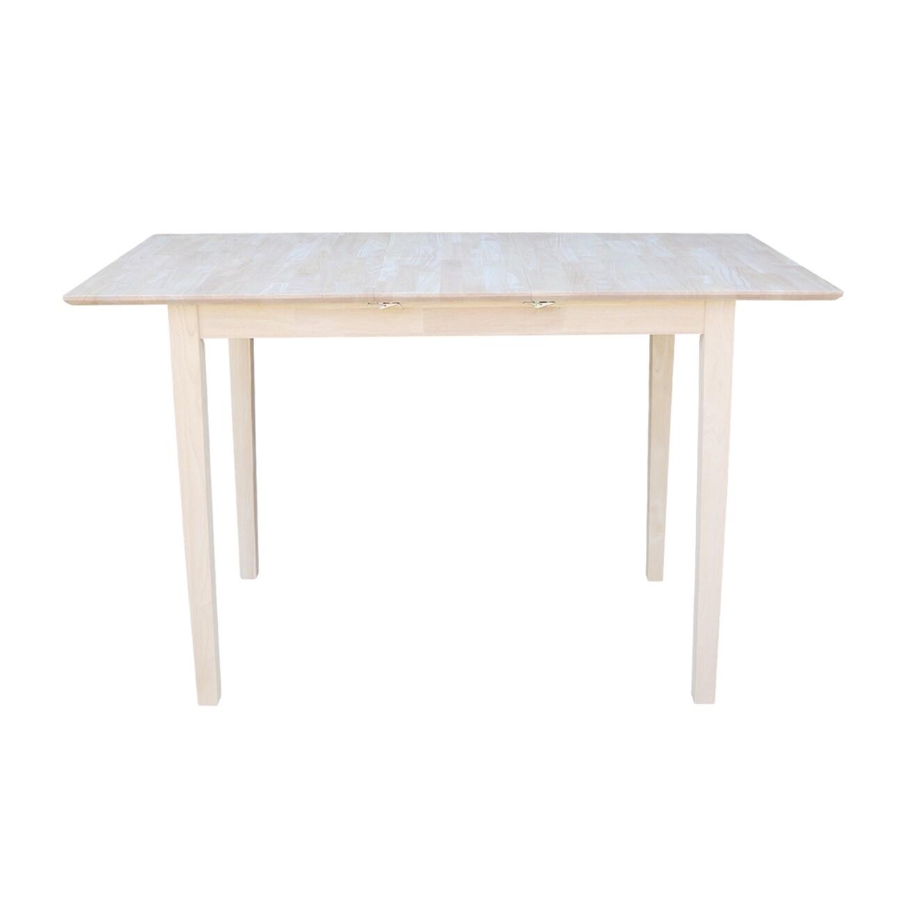 Counter Height Extendable Dining Table with Butterfly Leaf, Solid Wood - International Concepts