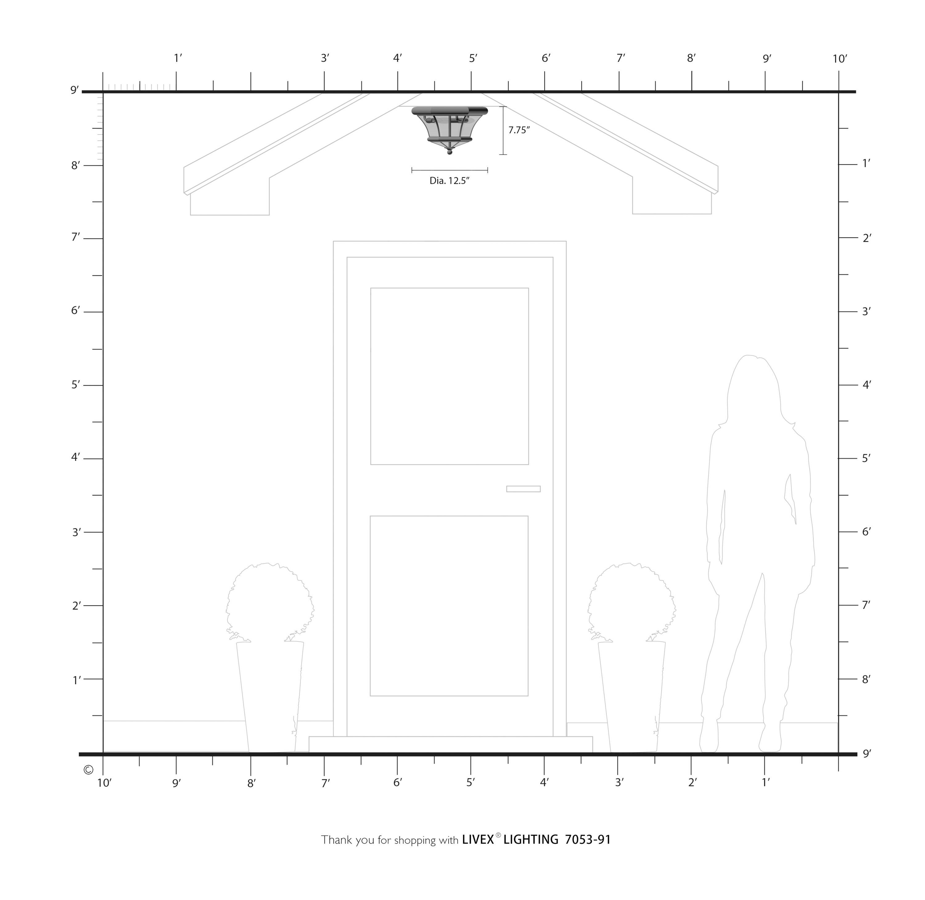 Livex Lighting Monterey/Georgetown 3 - Light Flush Mount in Brushed Nickel