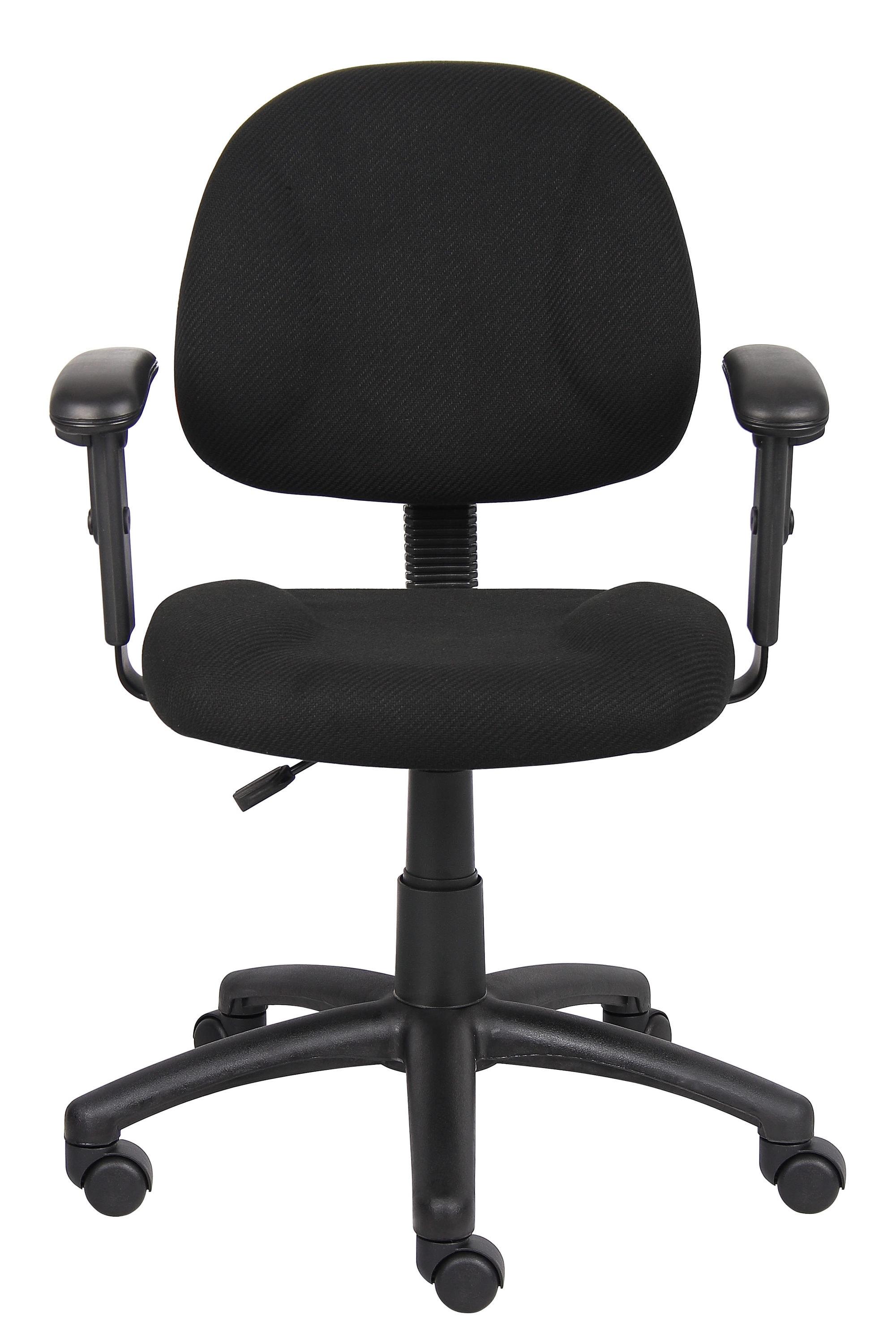 Boss Office Products DX Posture Office Chair with Adjustable Arms in Black