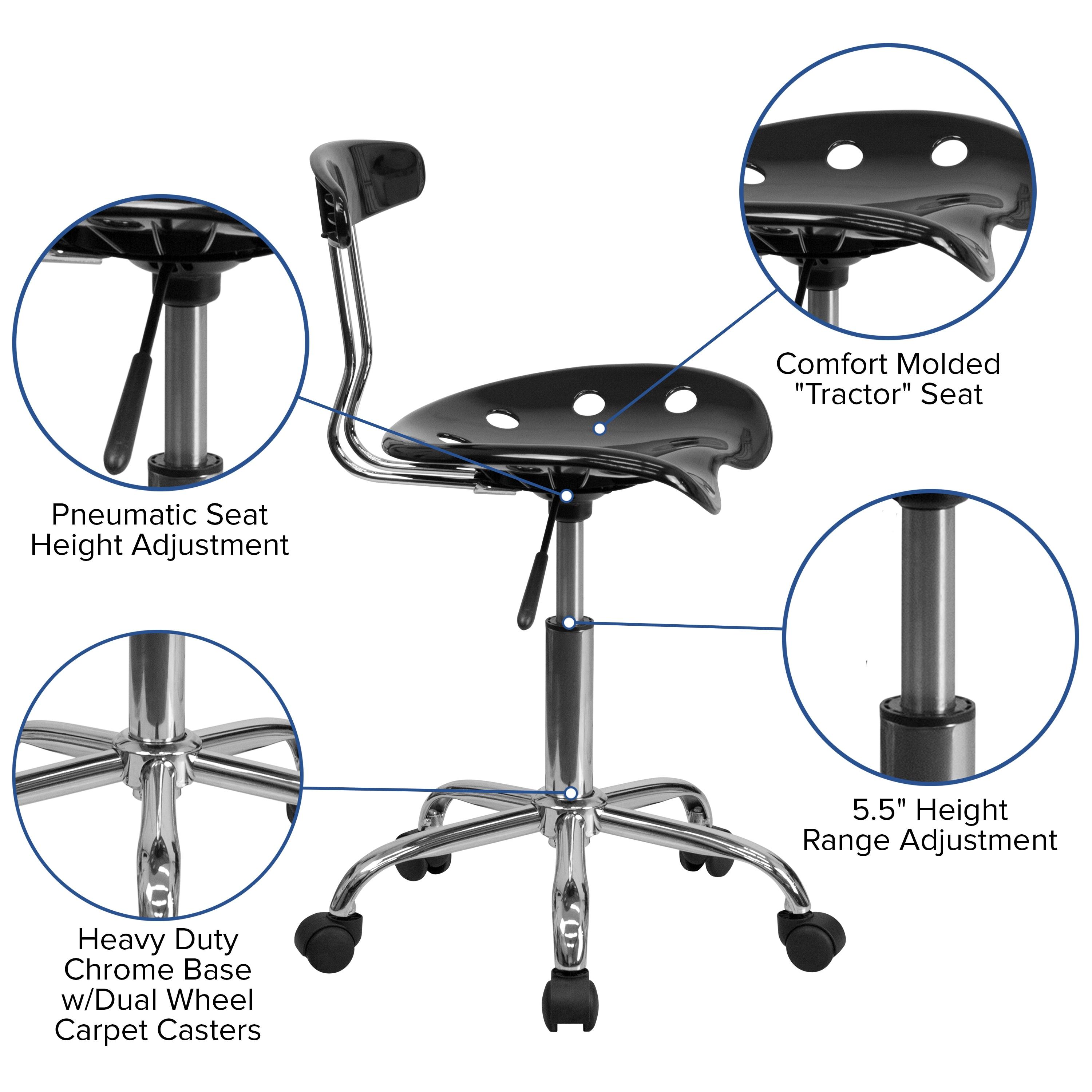 Low-Back Tractor Seat Computer Task Chair