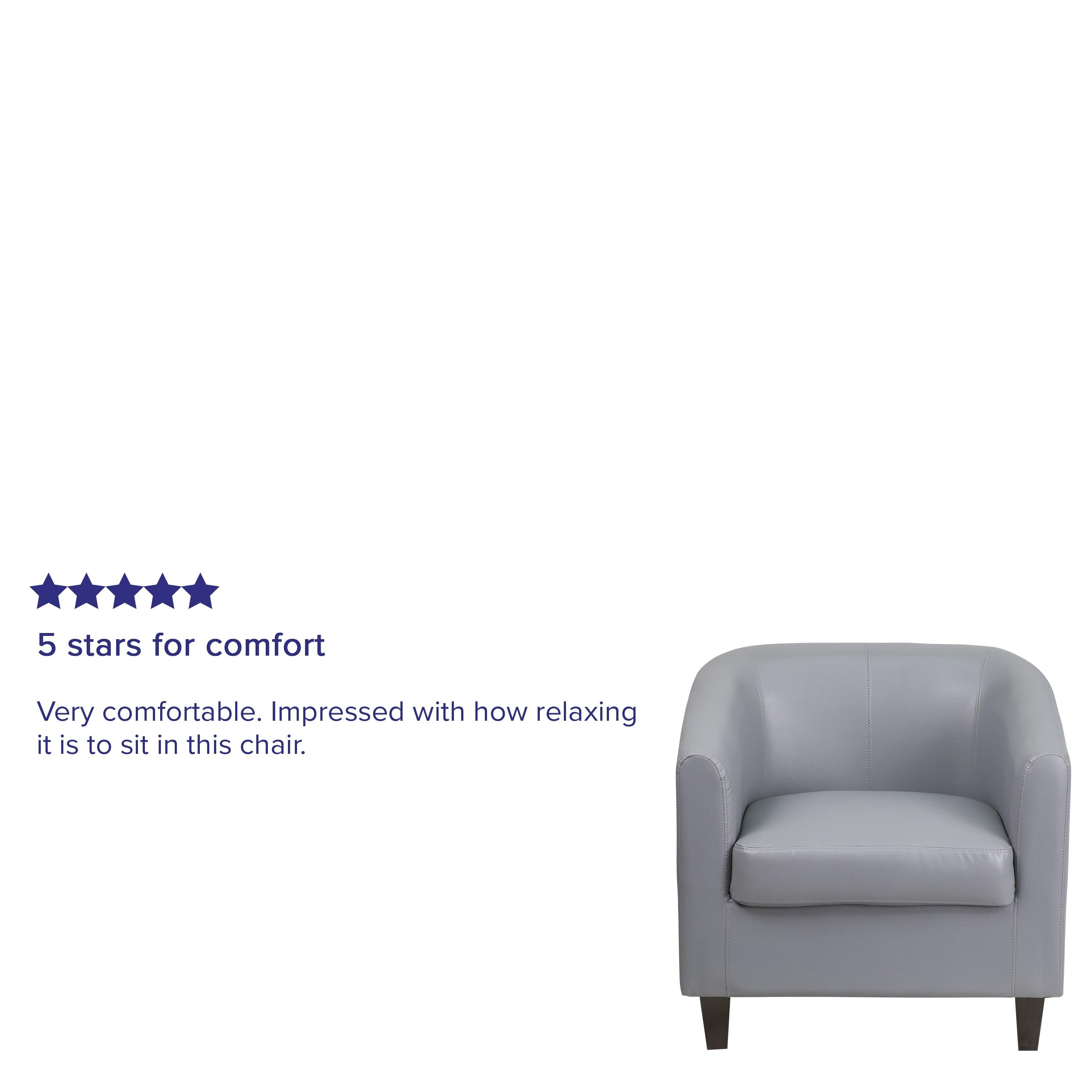 Flash Furniture Katie LeatherSoft Lounge Chair with Sloping Arms
