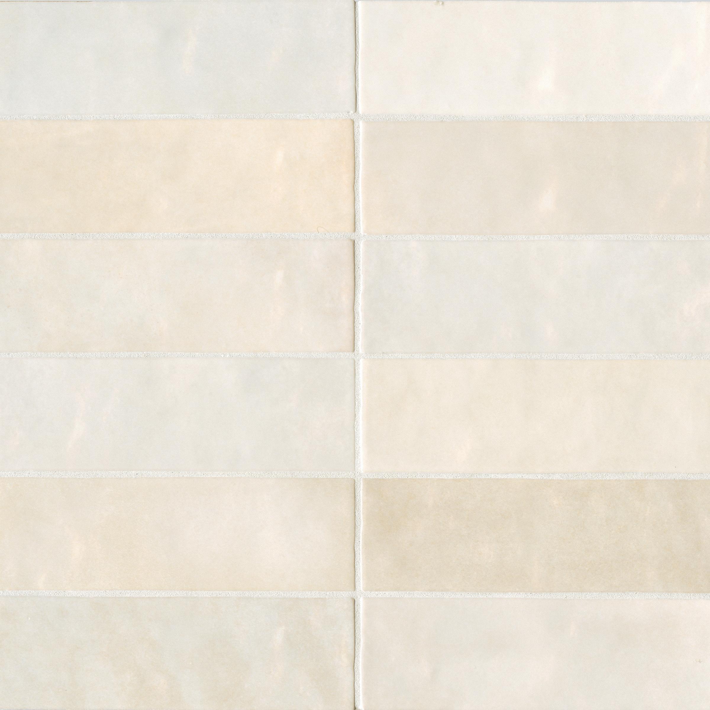 Bedrosians Cloe Gloss Ceramic Tile 2.5" x 8", Creme (76-Pack, 10.64 SF)