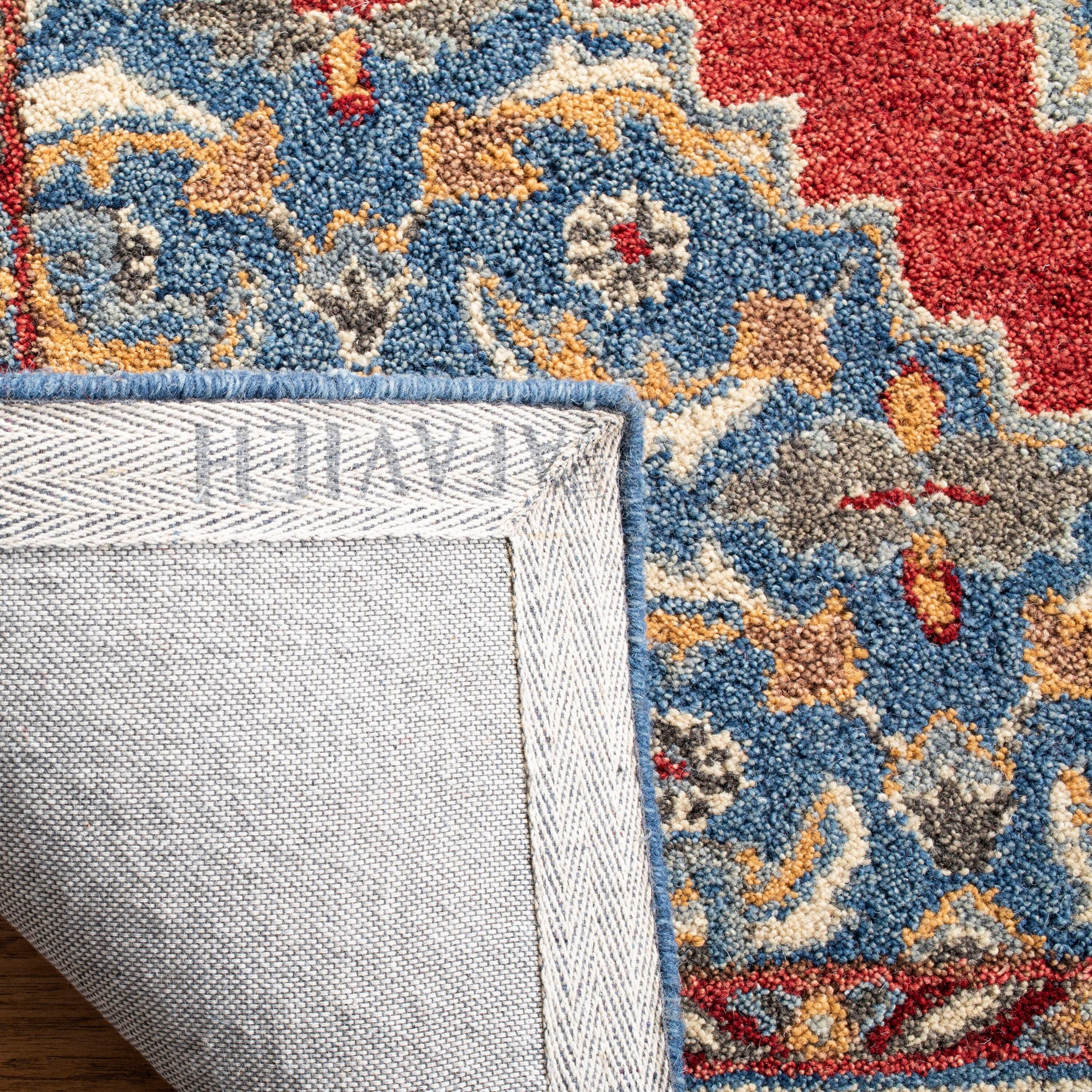 Antiquity AT505 Hand Tufted Area Rug - Blue/Red - 4'x6' - Safavieh.
