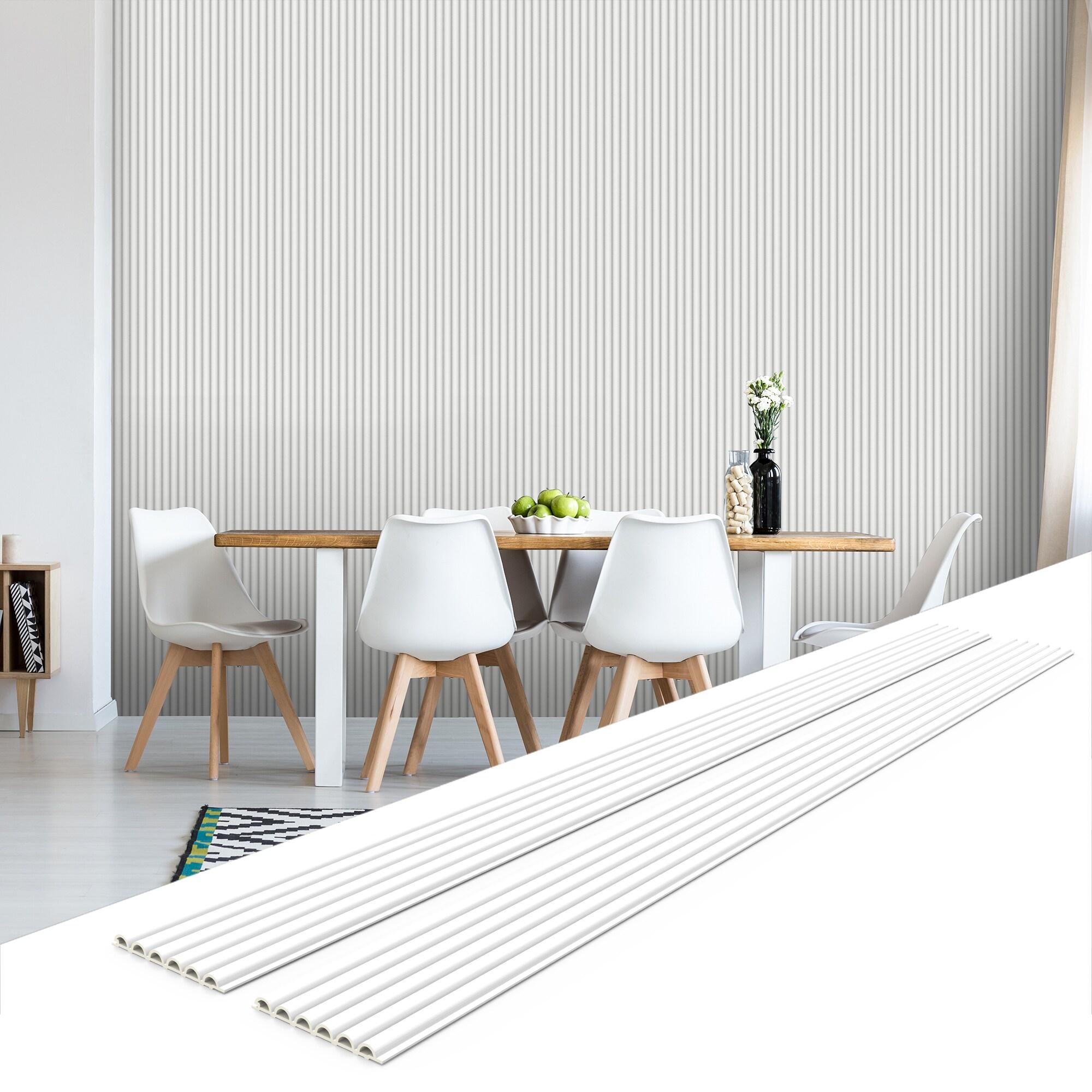 6.2" x 102" WPC Flucted Tambour 3D Slat Wall Paneling