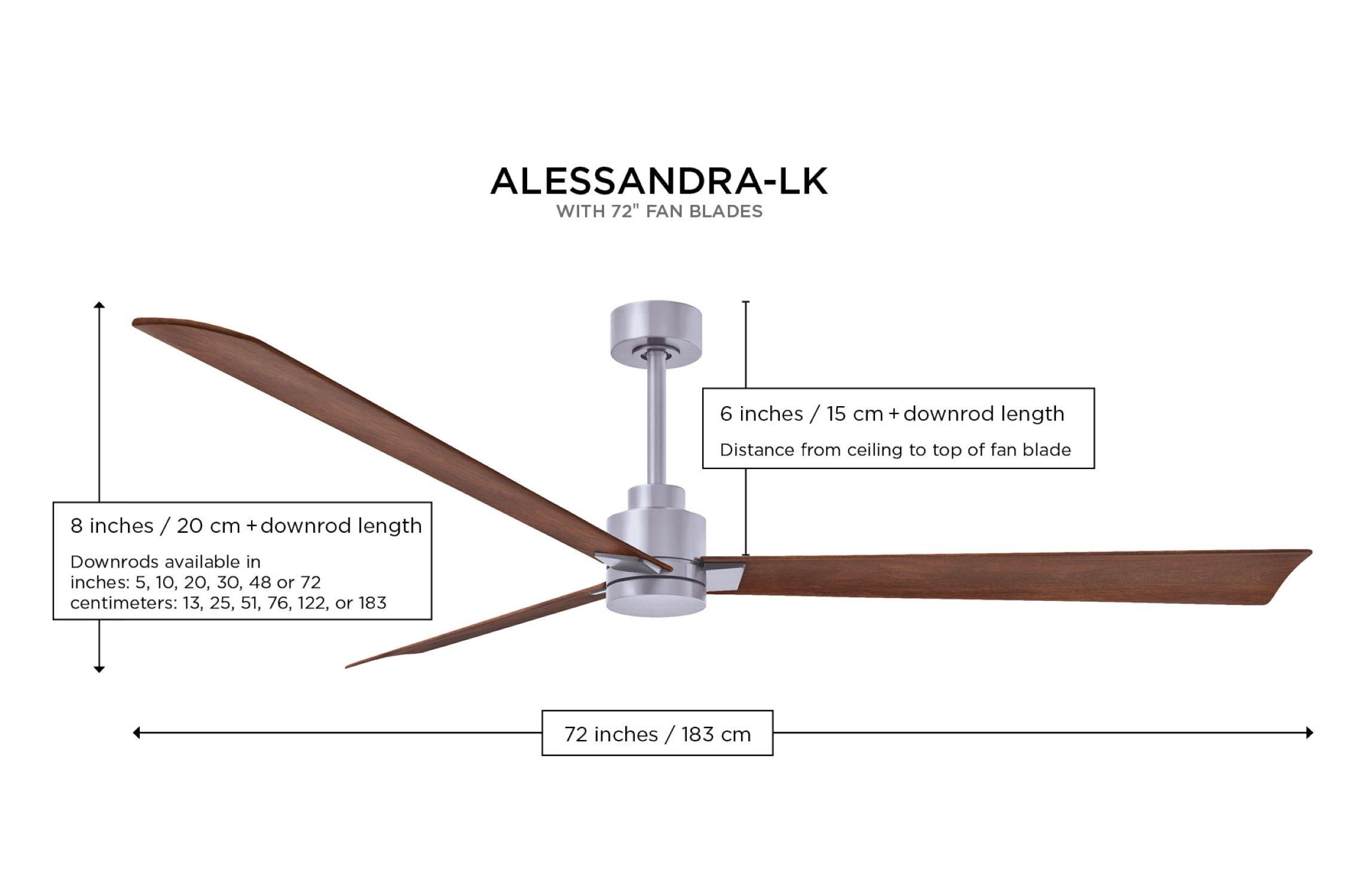 Alessandra 72'' LED Outdoor Ceiling Fan