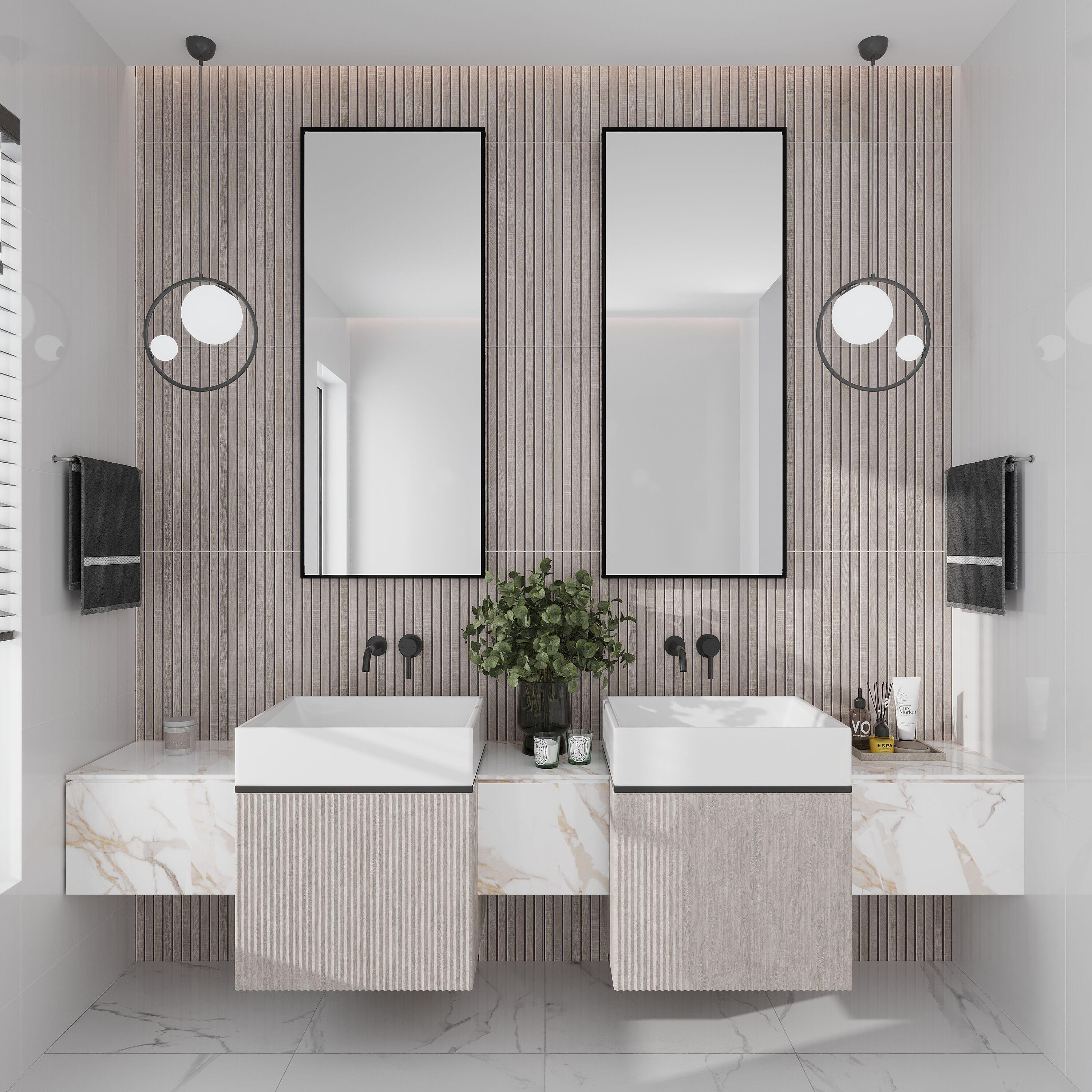 Apollo Tile Bois Ribbon 23.77" x 47.25" Matte Natural Porcelain Deco Wall and Floor Tile 15.49 sqft/case 2-pack