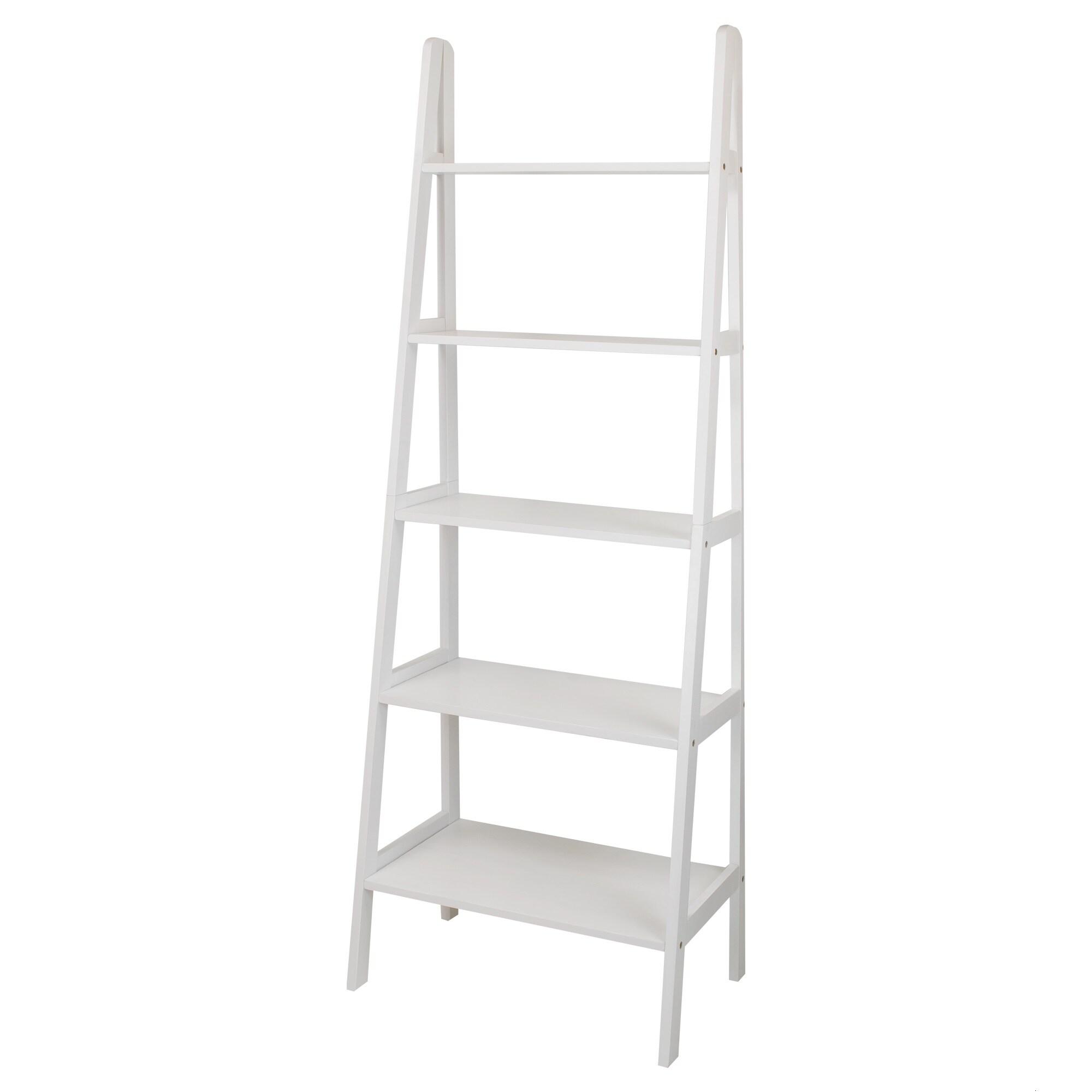 Casual Home 5 Shelf Wood Shelving Unit, White