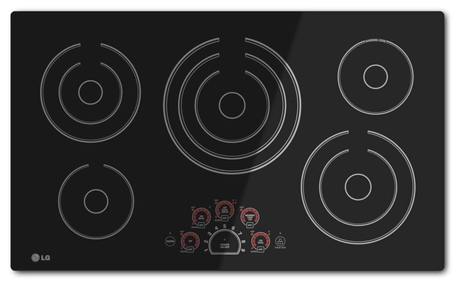 37" Electric Cooktop with 5 Elements