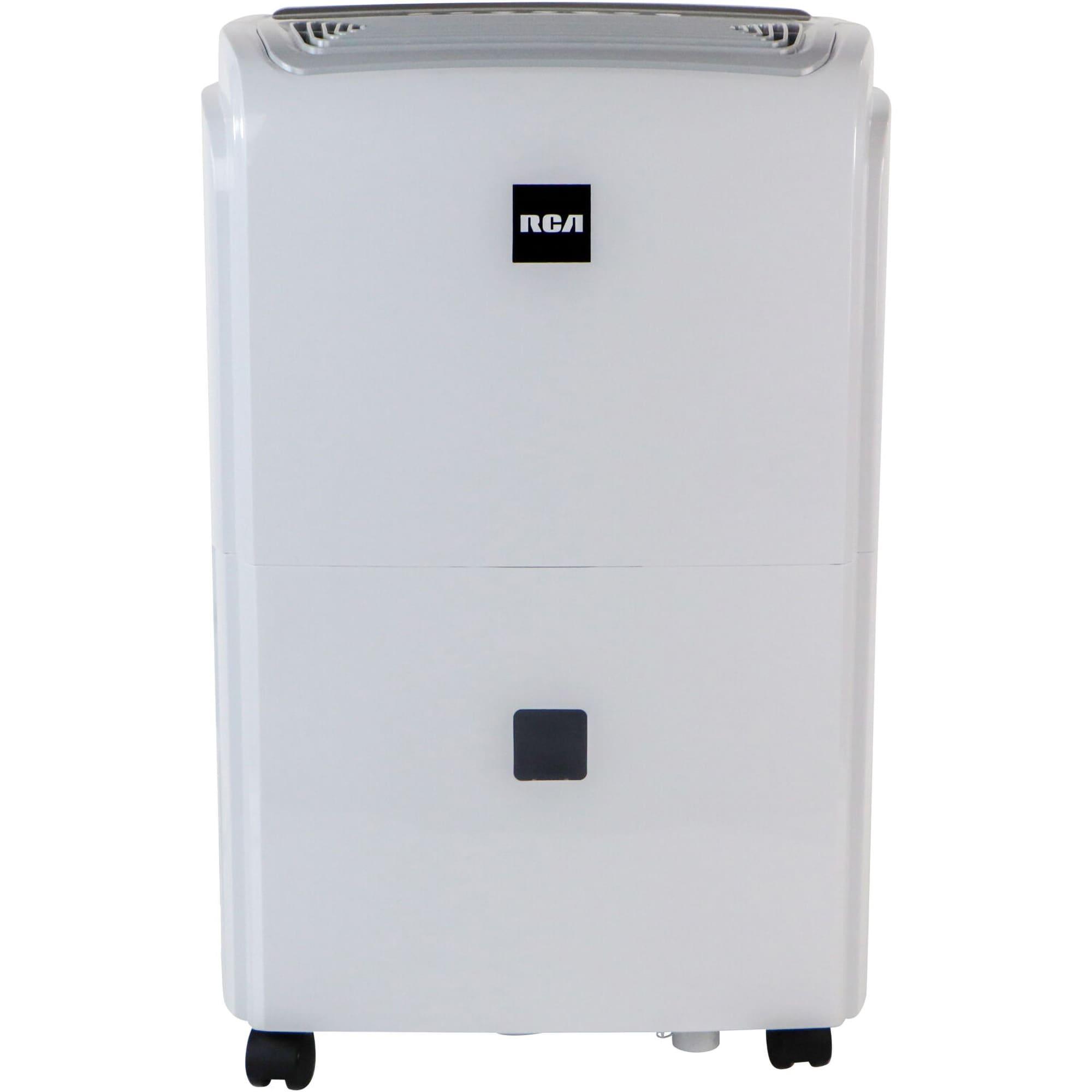 White 50-Pint Portable Dehumidifier with Built-in Pump