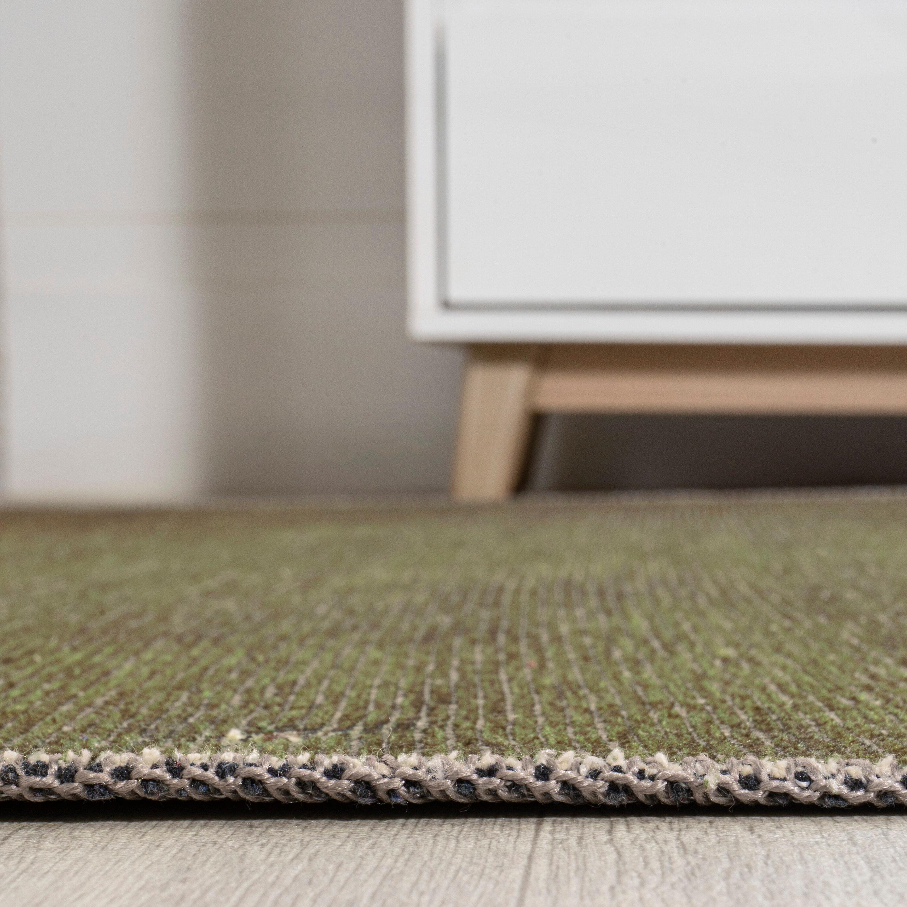 8' x 10' Cirkel Minimalist Geometric Dot Machine-Washable Area Rug, Olive/Cream - JONATHAN Y