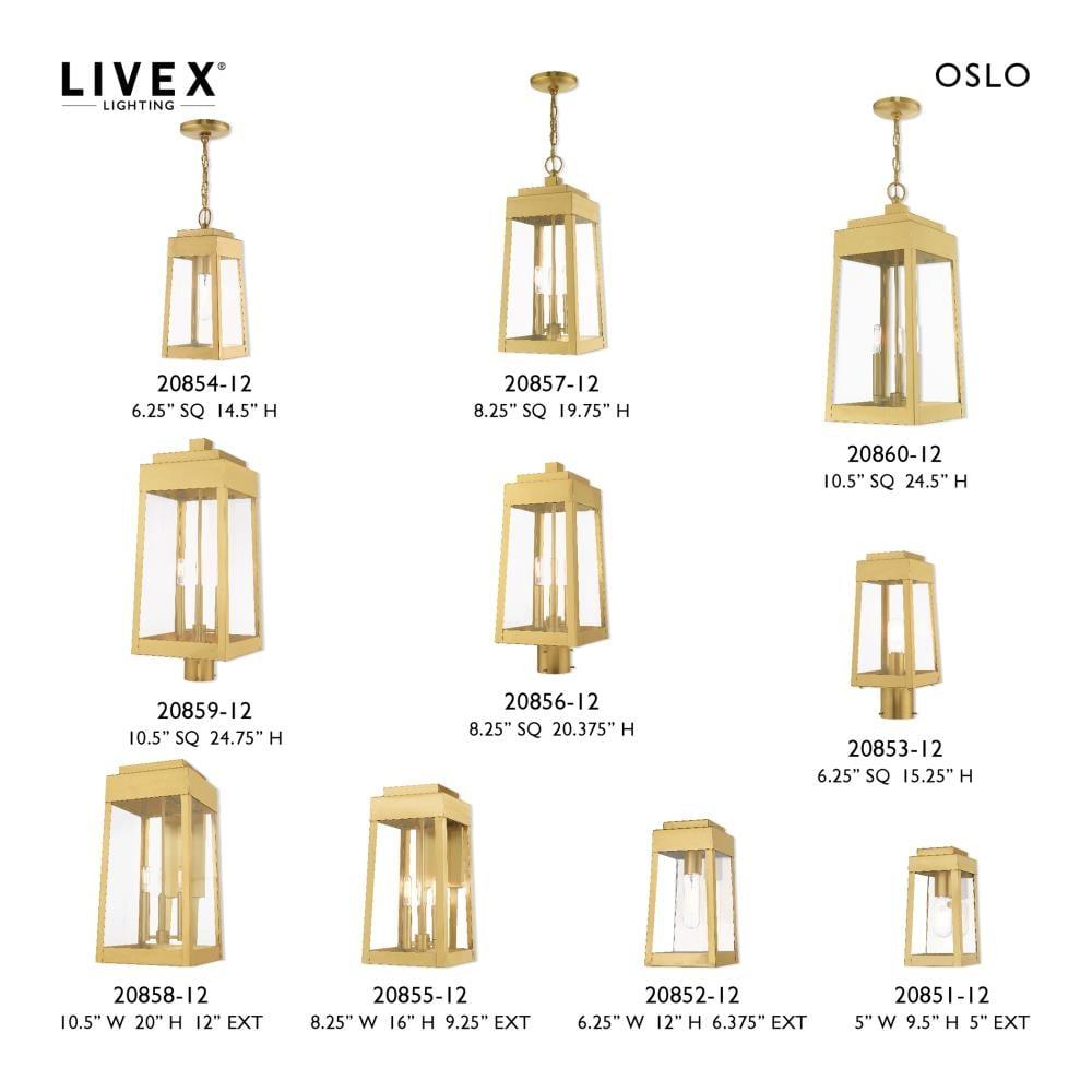 Livex Lighting Oslo 3 - Light Wall Light in  Satin Brass