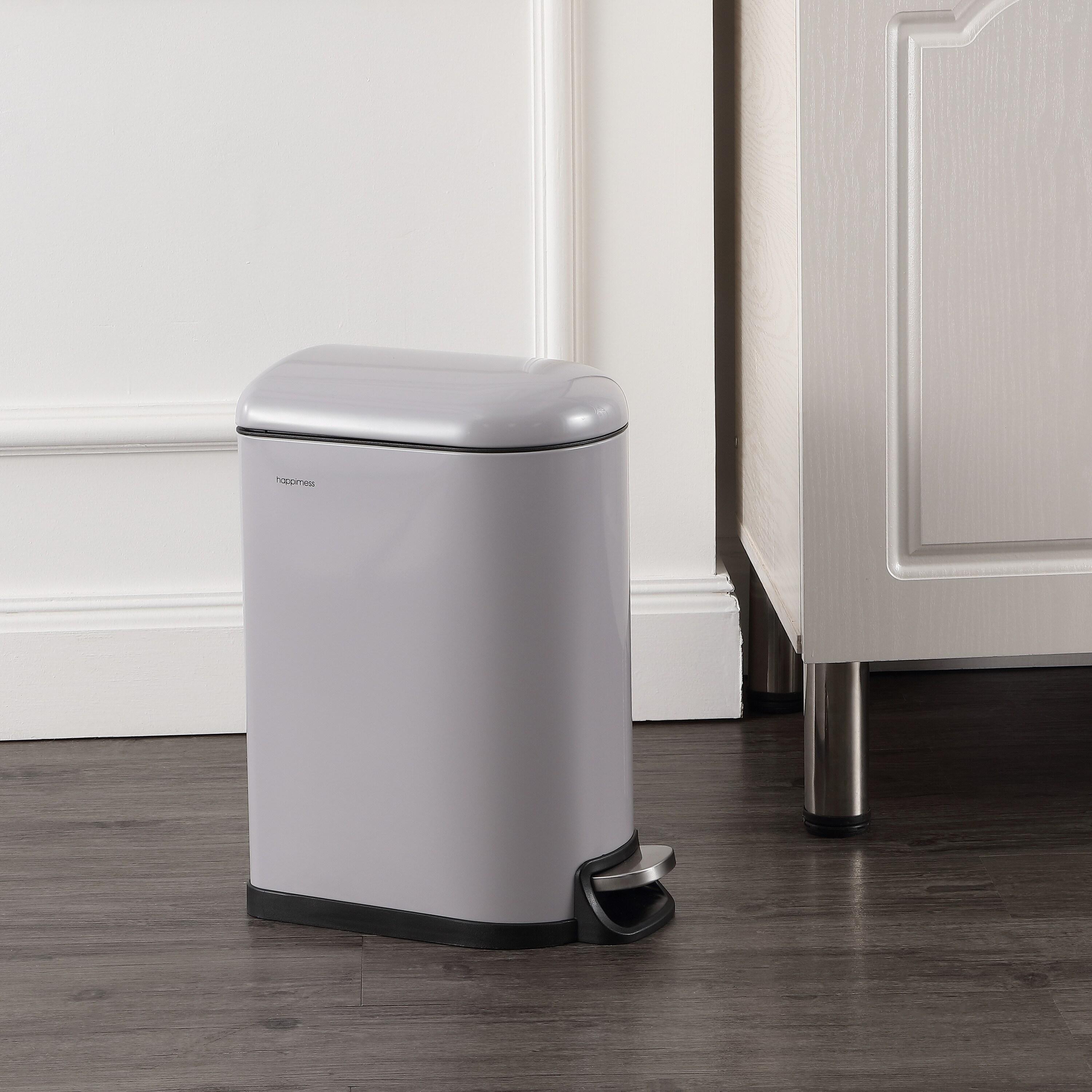 happimess Roland Steel Step On Trash Can